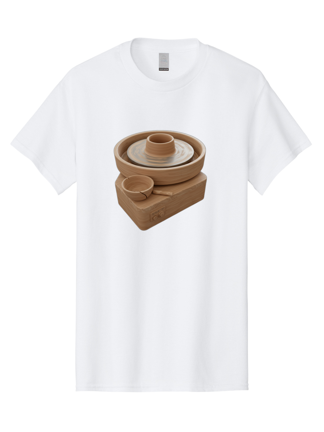 Pottery-Wheel-4 Men'S Graphic Tee, 100% Cotton, Comfortable Casual Summer Wear, Machine Washable, Potter'S Wheel, Clay Pot, Ceramics, Pottery Wheel, Handmade Crafts, Creative Art, Pottery Tools, Artisan Work, Clay Modeling, Pottery Making Bab252