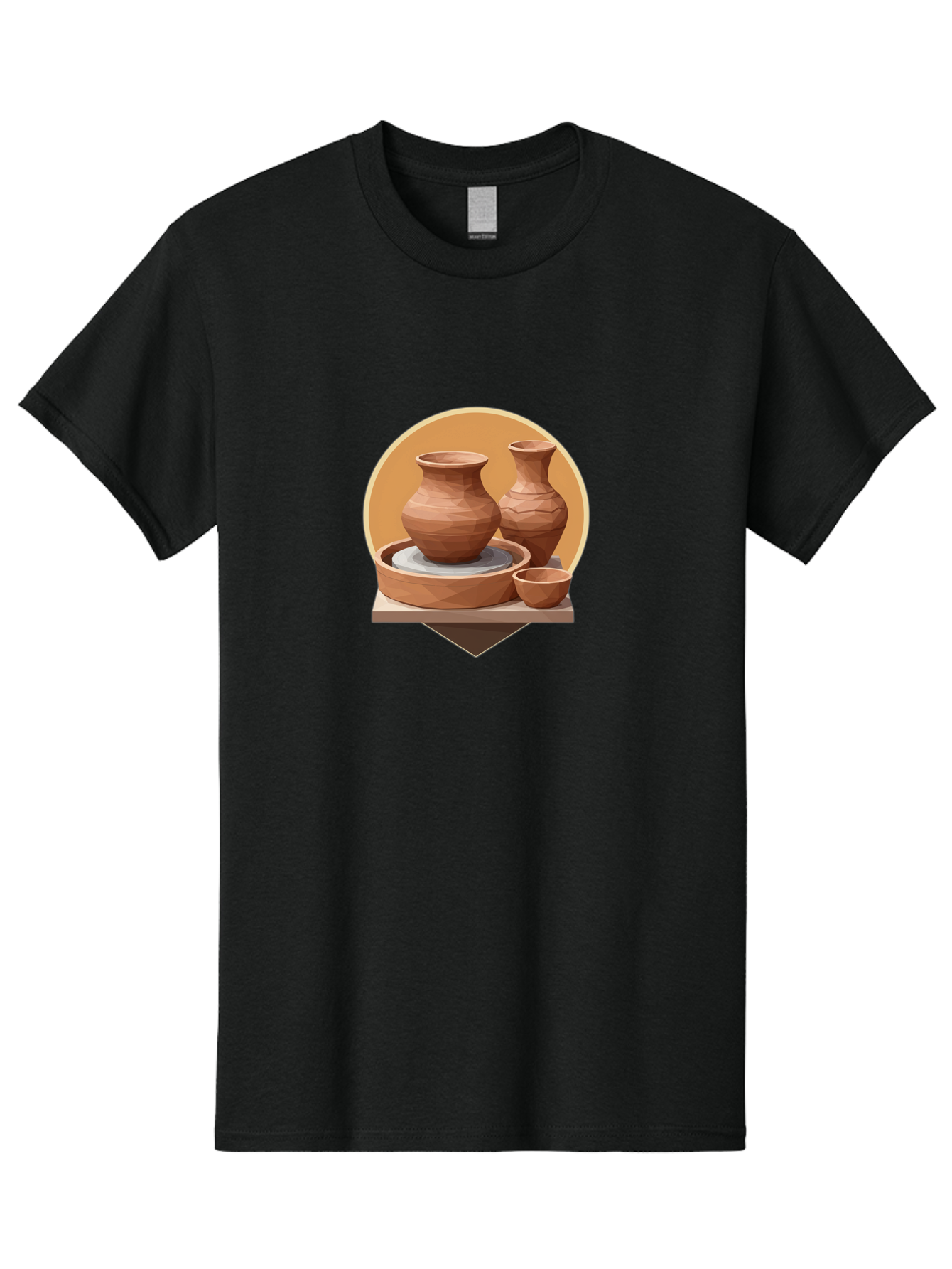 Pottery Men'S Graphic Tee, 100% Cotton, Comfortable Casual Summer Wear, Machine Washable, Pottery Wheel, Clay Pots, Ceramics, Handmade, Terracotta, Craftsmanship, Artisanal, Vase, Bowl, Creative Process, Clay Modeling Bab256