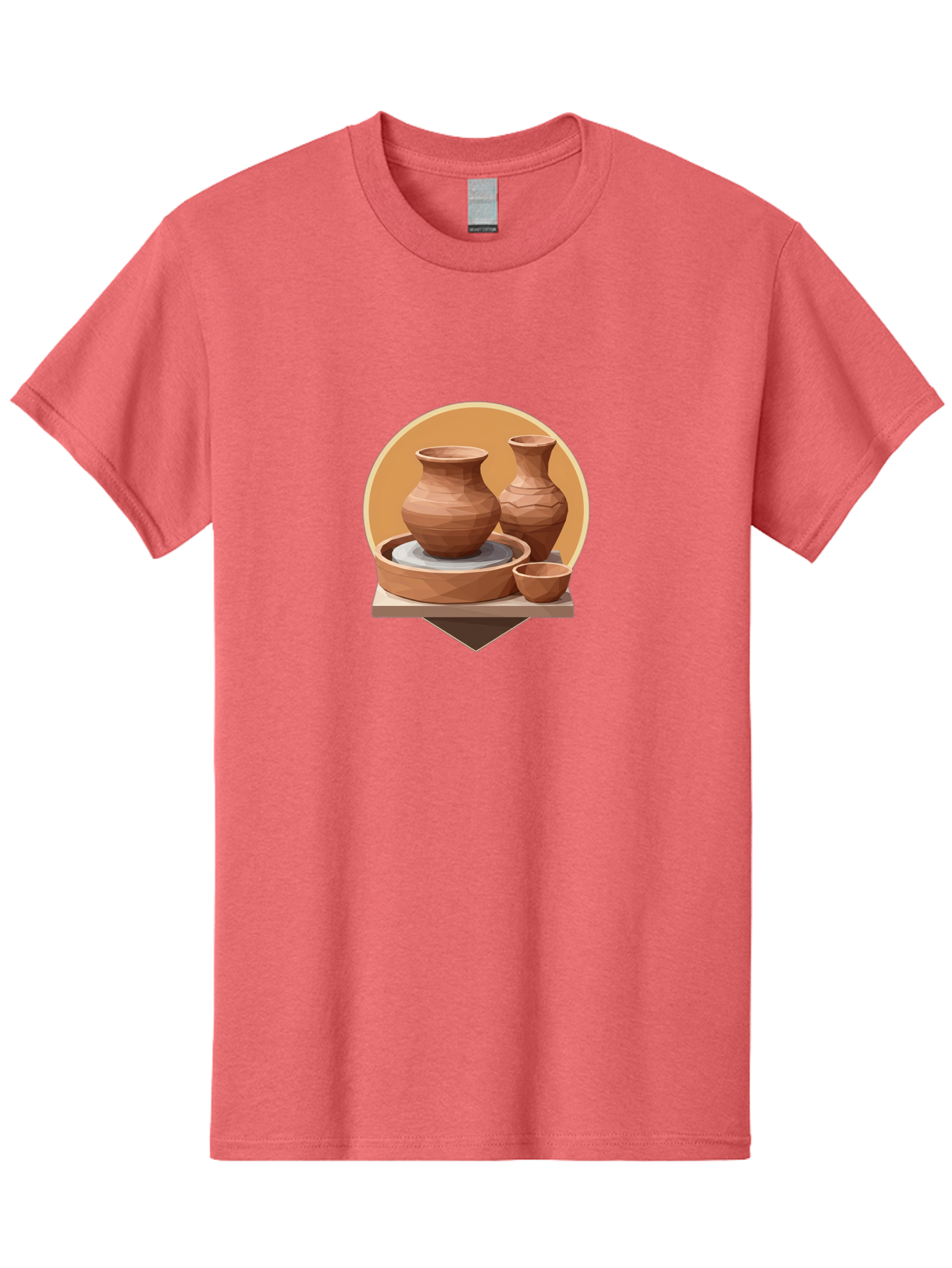 Pottery Men'S Graphic Tee, 100% Cotton, Comfortable Casual Summer Wear, Machine Washable, Pottery Wheel, Clay Pots, Ceramics, Handmade, Terracotta, Craftsmanship, Artisanal, Vase, Bowl, Creative Process, Clay Modeling Bab256
