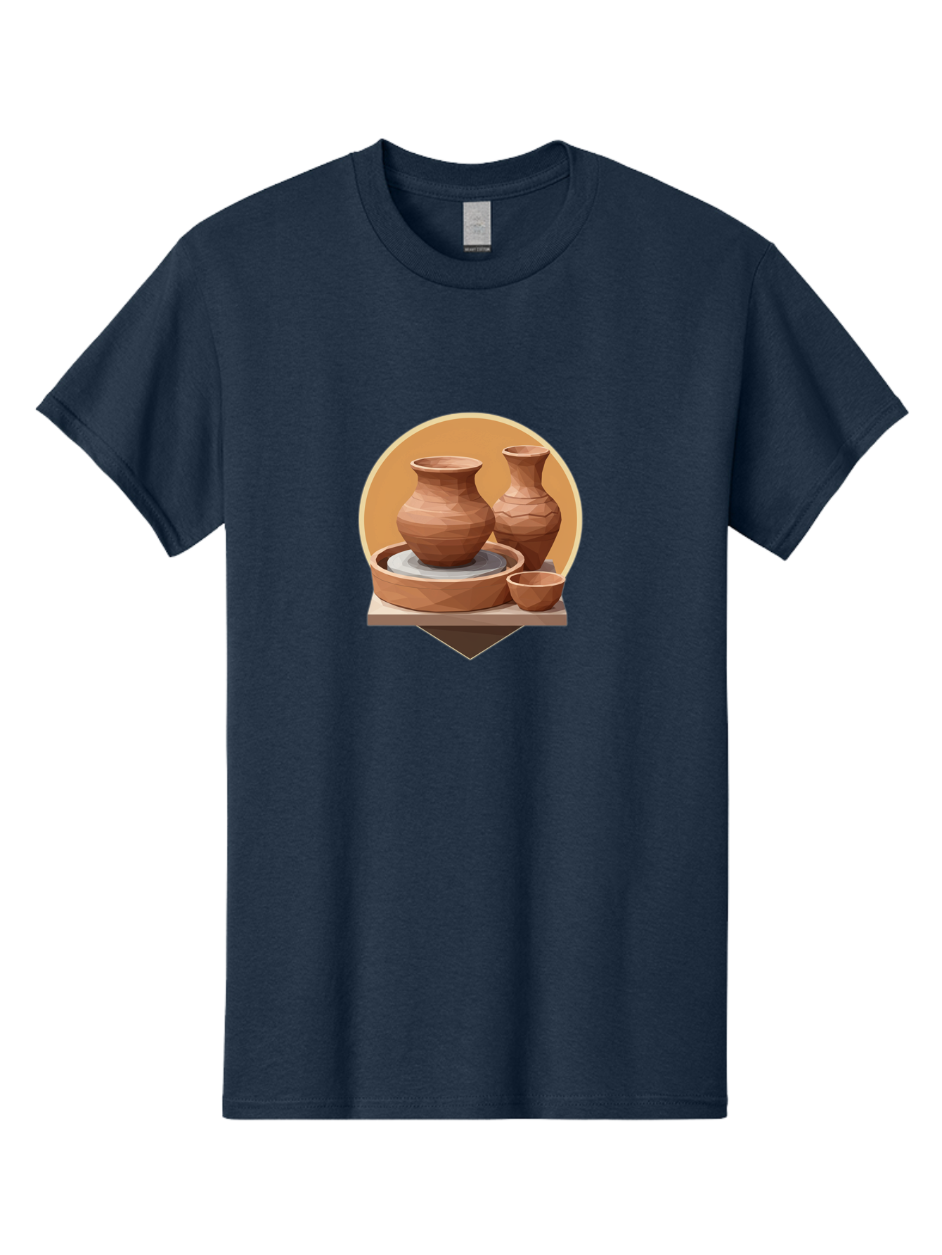 Pottery Men'S Graphic Tee, 100% Cotton, Comfortable Casual Summer Wear, Machine Washable, Pottery Wheel, Clay Pots, Ceramics, Handmade, Terracotta, Craftsmanship, Artisanal, Vase, Bowl, Creative Process, Clay Modeling Bab256