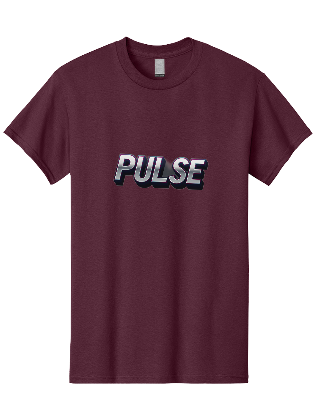 Pulse Men'S Graphic Tee, 100% Cotton, Comfortable Casual Summer Wear, Machine Washable, Pulse, Energy Boost, Vibrant Feel, Modern Typography, Dynamic Design, 3D Text Effect, Bold Font, Energetic Vibe Bab259