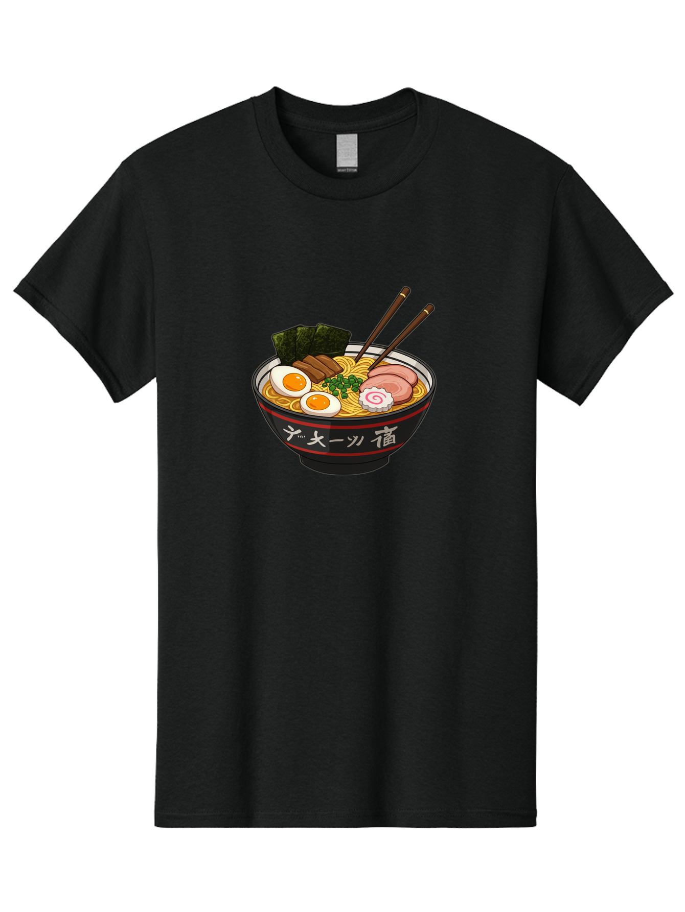 Ramen-10 Men'S Graphic Tee, 100% Cotton, Comfortable Casual Summer Wear, Machine Washable, Ramen Noodles, Japanese Cuisine, Savory Broth, Boiled Egg, Sliced Pork, Seaweed, Chopsticks, Asian Food, Noodle Soup Bab276
