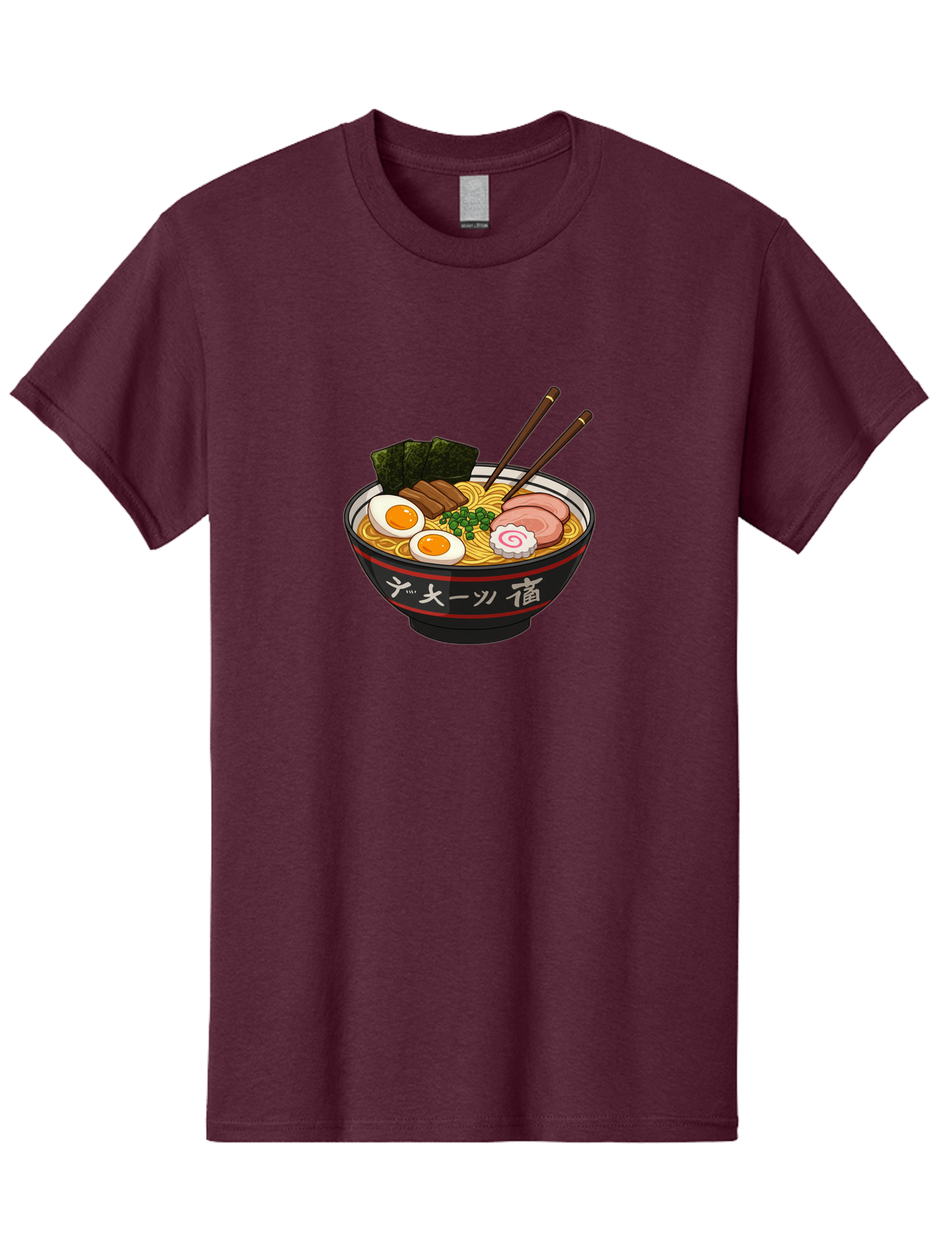 Ramen-10 Men'S Graphic Tee, 100% Cotton, Comfortable Casual Summer Wear, Machine Washable, Ramen Noodles, Japanese Cuisine, Savory Broth, Boiled Egg, Sliced Pork, Seaweed, Chopsticks, Asian Food, Noodle Soup Bab276