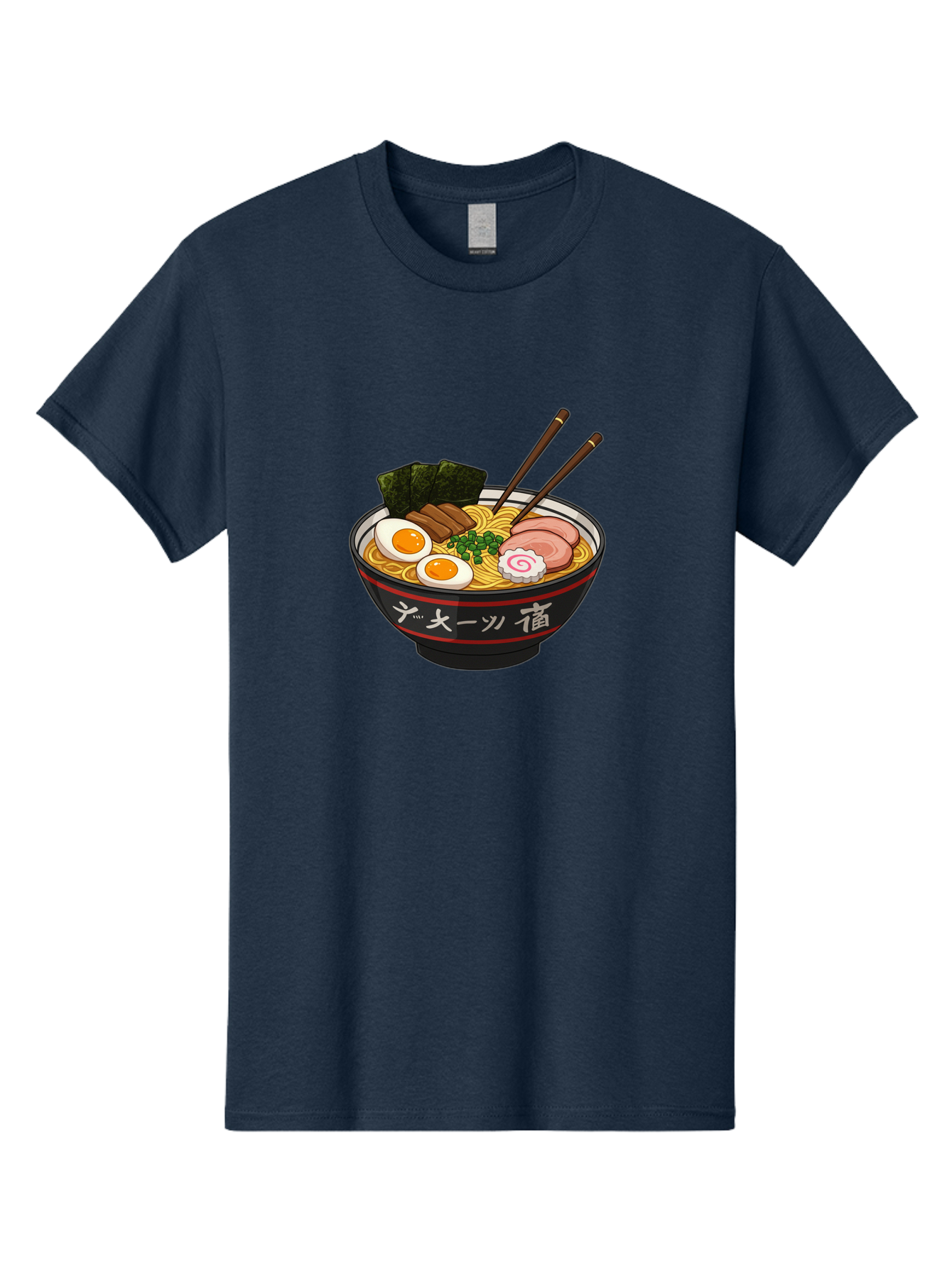 Ramen-10 Men'S Graphic Tee, 100% Cotton, Comfortable Casual Summer Wear, Machine Washable, Ramen Noodles, Japanese Cuisine, Savory Broth, Boiled Egg, Sliced Pork, Seaweed, Chopsticks, Asian Food, Noodle Soup Bab276