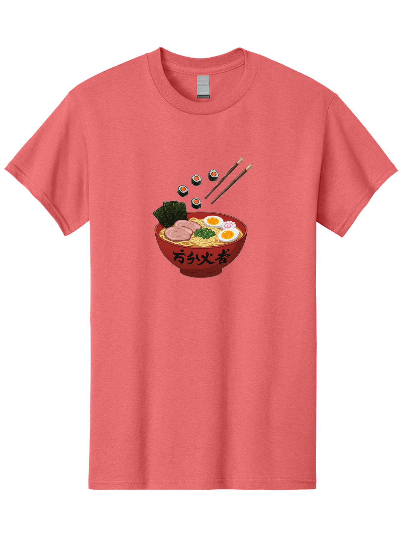 Ramen-11 Men'S Graphic Tee, 100% Cotton, Comfortable Casual Summer Wear, Machine Washable, Ramen Noodles, Japanese Cuisine, Savory Soup, Boiled Egg, Sliced Meat, Seaweed, Sushi Rolls, Chopsticks, Naruto, Asian Food, Noodle Bowl Bab277