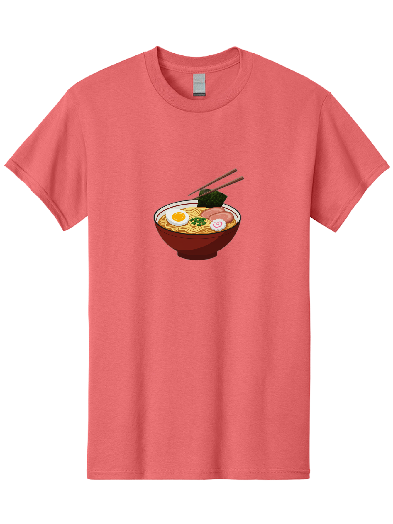 Ramen-12 Men'S Graphic Tee, 100% Cotton, Comfortable Casual Summer Wear, Machine Washable, Ramen Noodles, Boiled Egg, Sliced Pork, Seaweed, Green Onions, Narutomaki, Chopsticks, Japanese Cuisine, Noodle Soup, Comfort Food Bab278