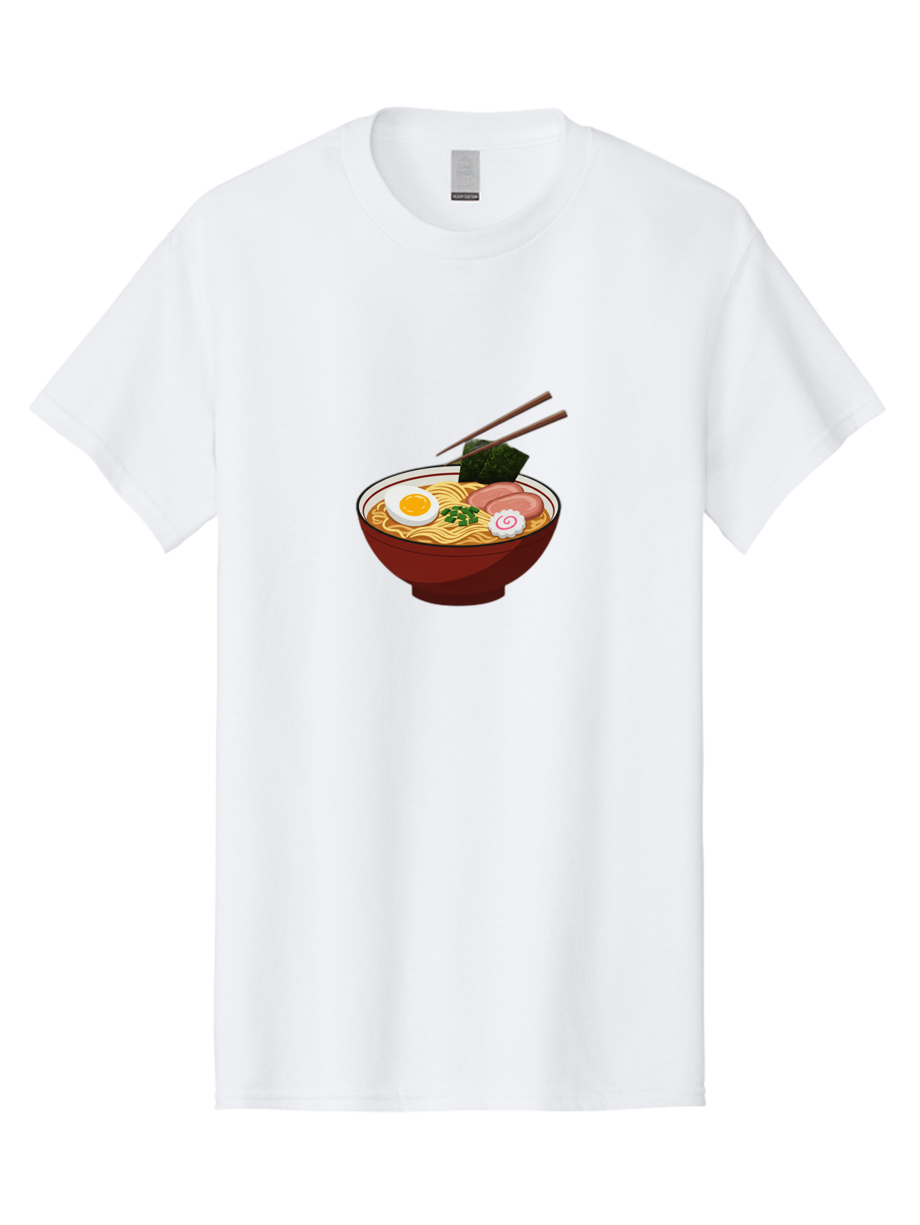 Ramen-12 Men'S Graphic Tee, 100% Cotton, Comfortable Casual Summer Wear, Machine Washable, Ramen Noodles, Boiled Egg, Sliced Pork, Seaweed, Green Onions, Narutomaki, Chopsticks, Japanese Cuisine, Noodle Soup, Comfort Food Bab278
