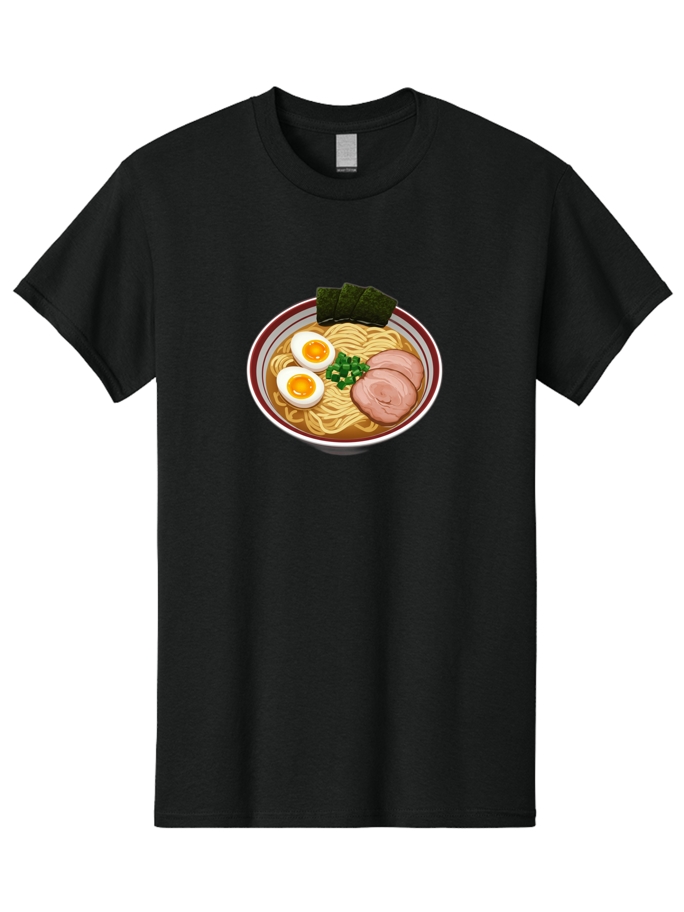 Ramen-13 Men'S Graphic Tee, 100% Cotton, Comfortable Casual Summer Wear, Machine Washable, Bowl Of Ramen, Steaming Hot Noodles, Sliced Pork, Soft-Boiled Egg, Seaweed, Green Onions, Savory Broth, Japanese Cuisine, Comforting Dish, Noodle Soup Bab279