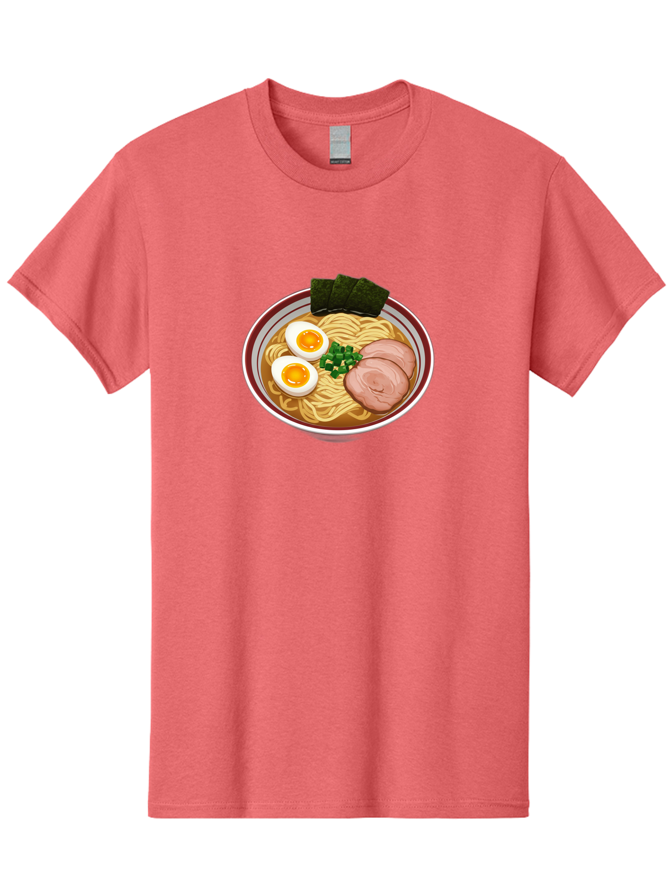 Ramen-13 Men'S Graphic Tee, 100% Cotton, Comfortable Casual Summer Wear, Machine Washable, Bowl Of Ramen, Steaming Hot Noodles, Sliced Pork, Soft-Boiled Egg, Seaweed, Green Onions, Savory Broth, Japanese Cuisine, Comforting Dish, Noodle Soup Bab279