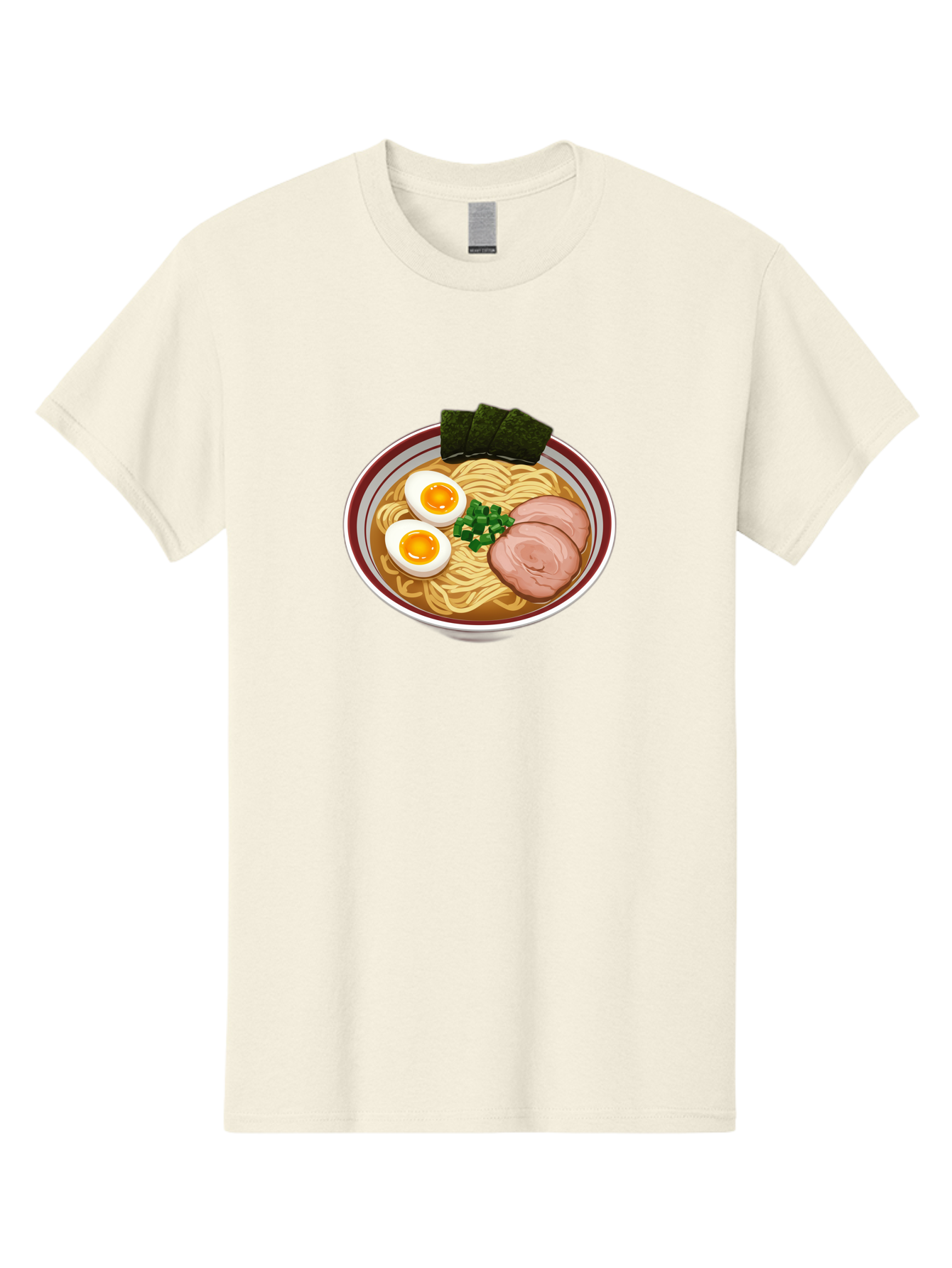 Ramen-13 Men'S Graphic Tee, 100% Cotton, Comfortable Casual Summer Wear, Machine Washable, Bowl Of Ramen, Steaming Hot Noodles, Sliced Pork, Soft-Boiled Egg, Seaweed, Green Onions, Savory Broth, Japanese Cuisine, Comforting Dish, Noodle Soup Bab279