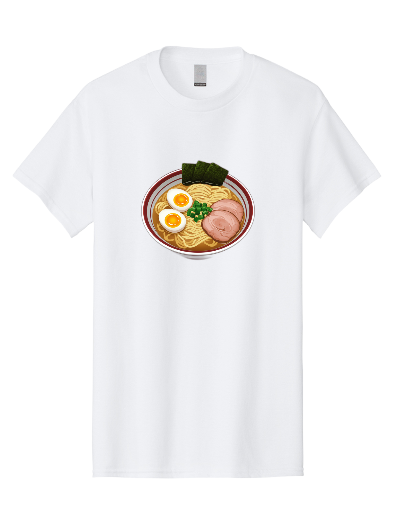 Ramen-13 Men'S Graphic Tee, 100% Cotton, Comfortable Casual Summer Wear, Machine Washable, Bowl Of Ramen, Steaming Hot Noodles, Sliced Pork, Soft-Boiled Egg, Seaweed, Green Onions, Savory Broth, Japanese Cuisine, Comforting Dish, Noodle Soup Bab279