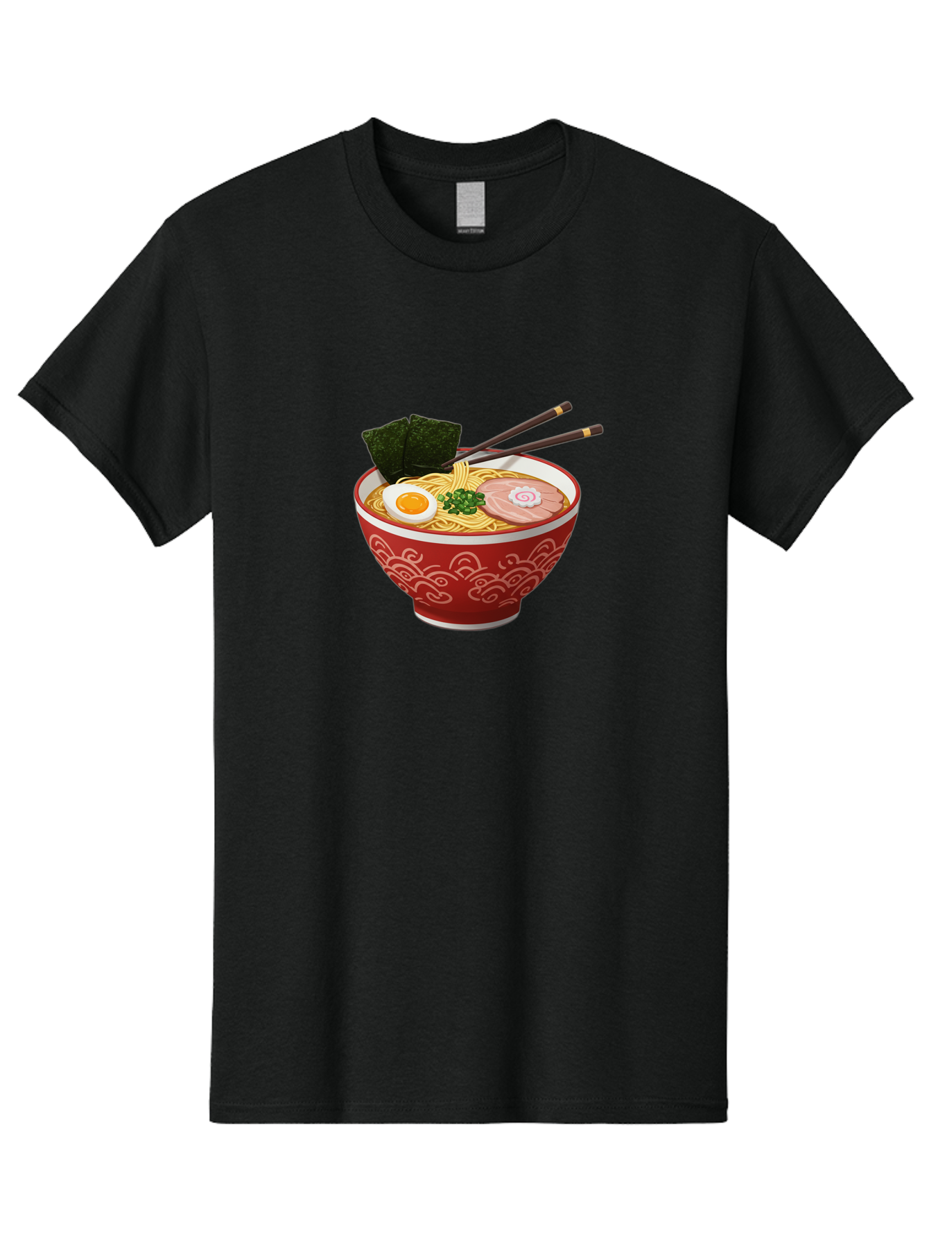 Ramen-14 Men'S Graphic Tee, 100% Cotton, Comfortable Casual Summer Wear, Machine Washable, Ramen Noodles, Japanese Cuisine, Noodle Soup, Boiled Egg, Sliced Pork, Seaweed, Green Onions, Chopsticks, Savory Broth, Asian Food Bab280