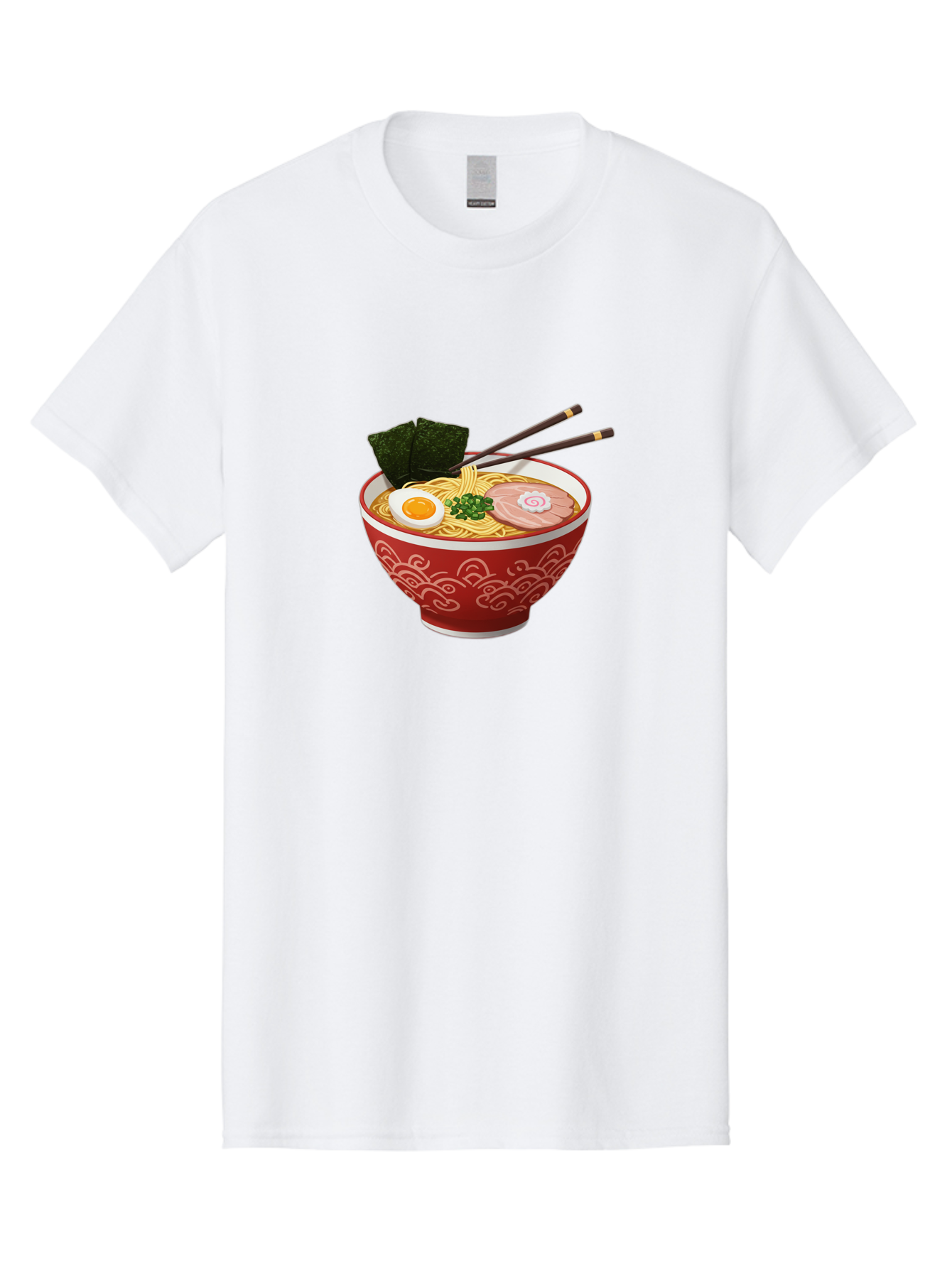 Ramen-14 Men'S Graphic Tee, 100% Cotton, Comfortable Casual Summer Wear, Machine Washable, Ramen Noodles, Japanese Cuisine, Noodle Soup, Boiled Egg, Sliced Pork, Seaweed, Green Onions, Chopsticks, Savory Broth, Asian Food Bab280