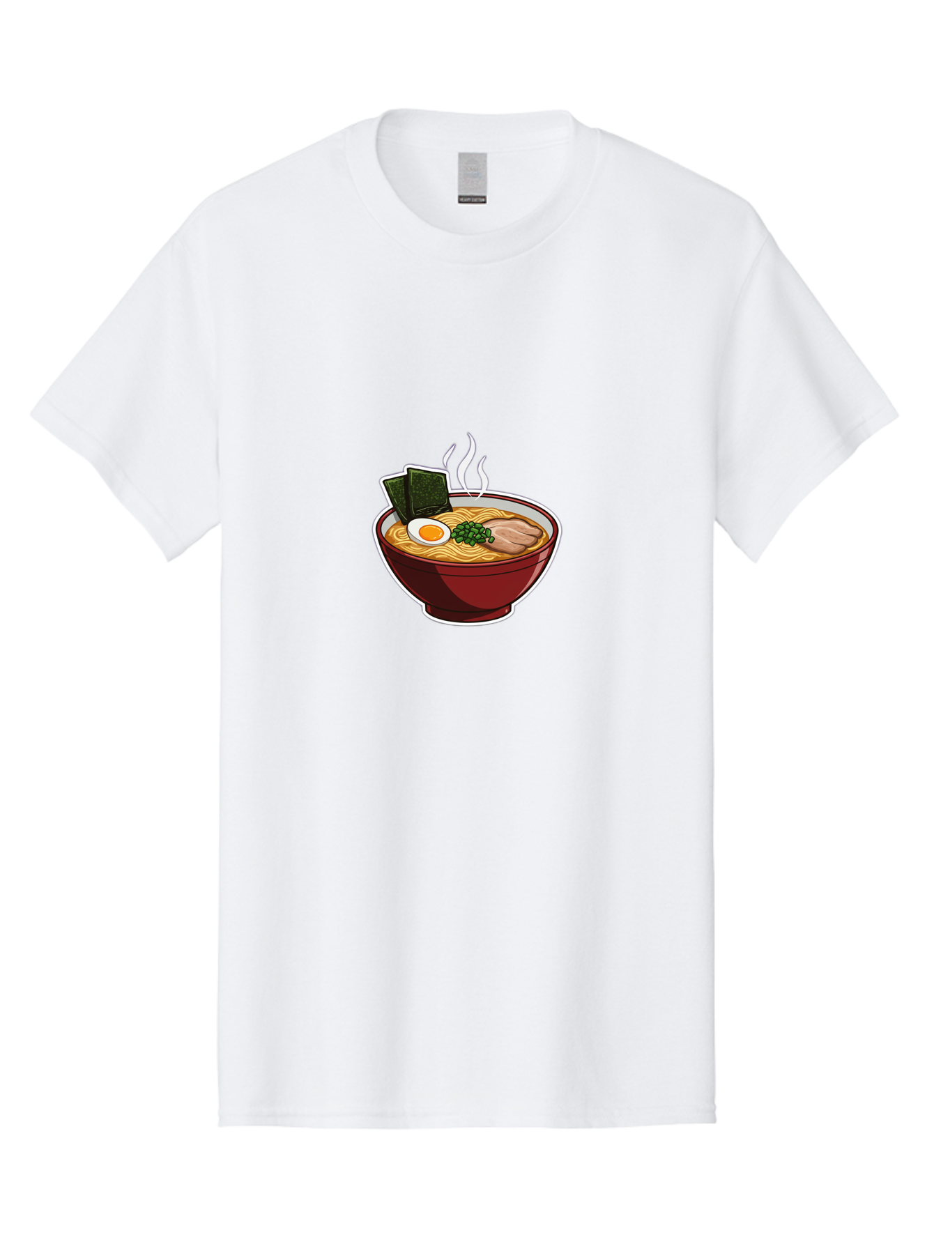 Ramen-15 Men'S Graphic Tee, 100% Cotton, Comfortable Casual Summer Wear, Machine Washable, Steaming Hot Ramen, Japanese Noodle Soup, Boiled Egg, Green Onions, Slices Of Pork, Seaweed, Savory Broth, Asian Cuisine, Comfort Food, Noodle Dishes Bab281