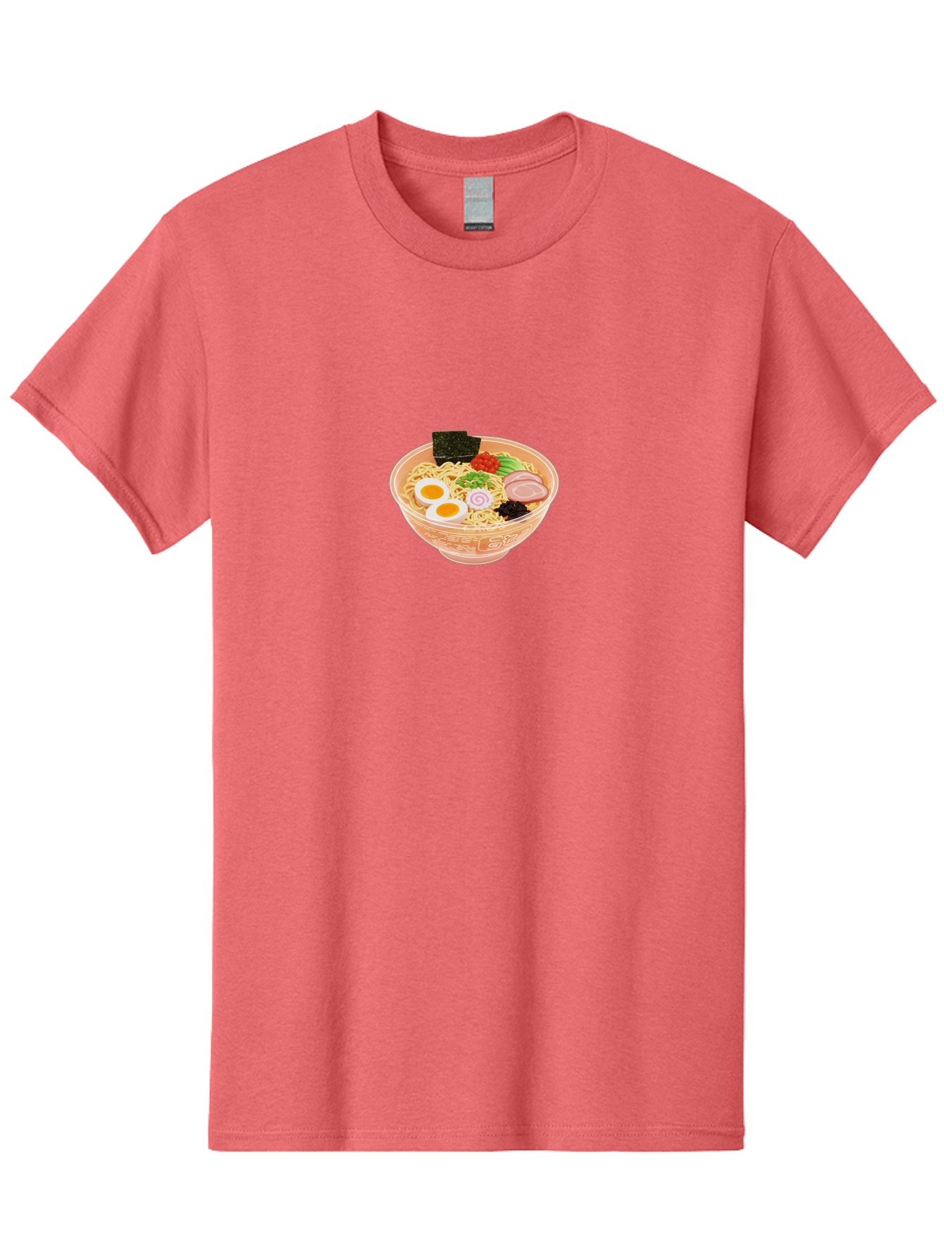 Ramen-2 Men'S Graphic Tee, 100% Cotton, Comfortable Casual Summer Wear, Machine Washable, Steaming Bowl Of Ramen, Noodles, Boiled Egg, Sliced Pork, Green Onions, Seaweed, Red Pepper, Savory Dish, Asian Cuisine, Comfort Food, Delicious Meal, Bab282