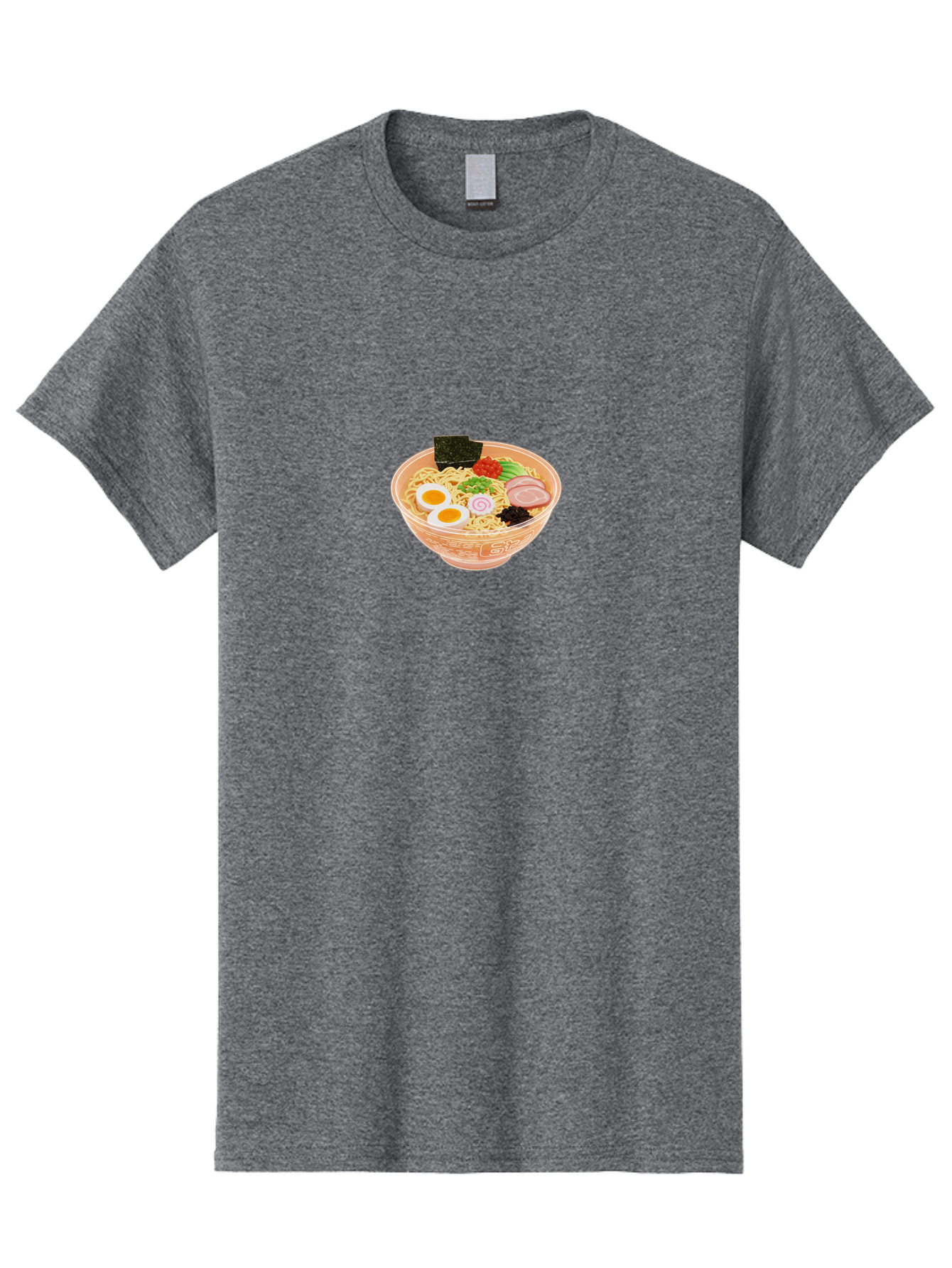 Ramen-2 Men'S Graphic Tee, 100% Cotton, Comfortable Casual Summer Wear, Machine Washable, Steaming Bowl Of Ramen, Noodles, Boiled Egg, Sliced Pork, Green Onions, Seaweed, Red Pepper, Savory Dish, Asian Cuisine, Comfort Food, Delicious Meal, Bab282