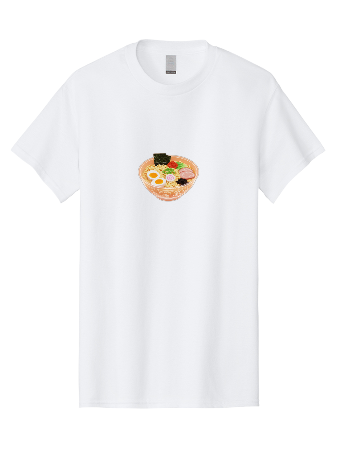 Ramen-2 Men'S Graphic Tee, 100% Cotton, Comfortable Casual Summer Wear, Machine Washable, Steaming Bowl Of Ramen, Noodles, Boiled Egg, Sliced Pork, Green Onions, Seaweed, Red Pepper, Savory Dish, Asian Cuisine, Comfort Food, Delicious Meal, Bab282
