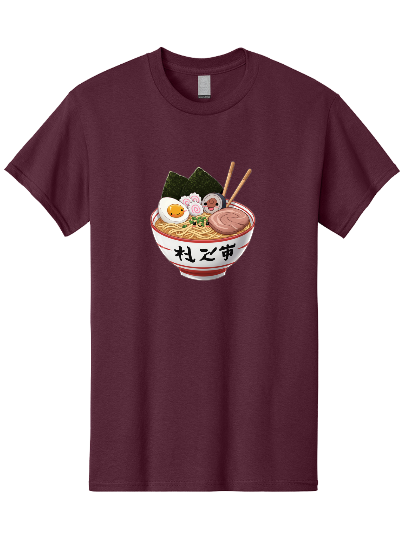 Ramen-4 Men'S Graphic Tee, 100% Cotton, Comfortable Casual Summer Wear, Machine Washable, Steaming Hot Ramen, Delicious Asian Noodle Soup, Appetizing Meal, Japanese Cuisine, Savory Flavors, Tasty Ingredients, Cartoon Style, Cute Food, Noodles, Bab284