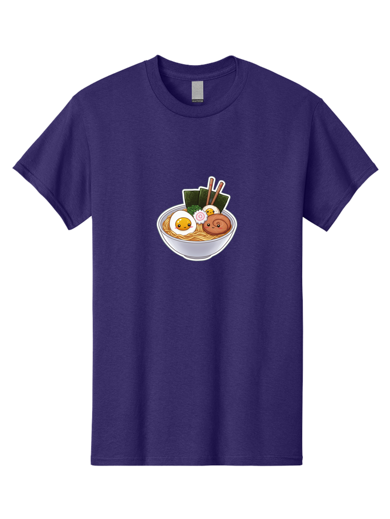 Ramen-5 Men'S Graphic Tee, 100% Cotton, Comfortable Casual Summer Wear, Machine Washable, Ramen Noodles, Cartoon Egg, Boiled Egg, Smiling Egg, Seaweed, Chopsticks, Cartoon Ramen, Japanese Food, Animated Meal, Noodle Soup Bab285
