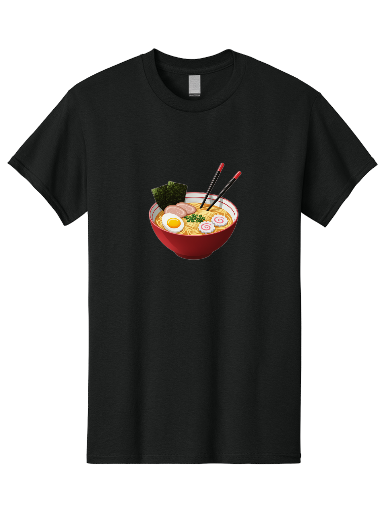 Ramen-6 Men'S Graphic Tee, 100% Cotton, Comfortable Casual Summer Wear, Machine Washable, Steaming Hot Ramen, Japanese Cuisine, Noodle Soup, Boiled Egg, Sliced Pork, Green Onions, Seaweed, Chopsticks, Savory Broth, Comforting Meal, Bab286