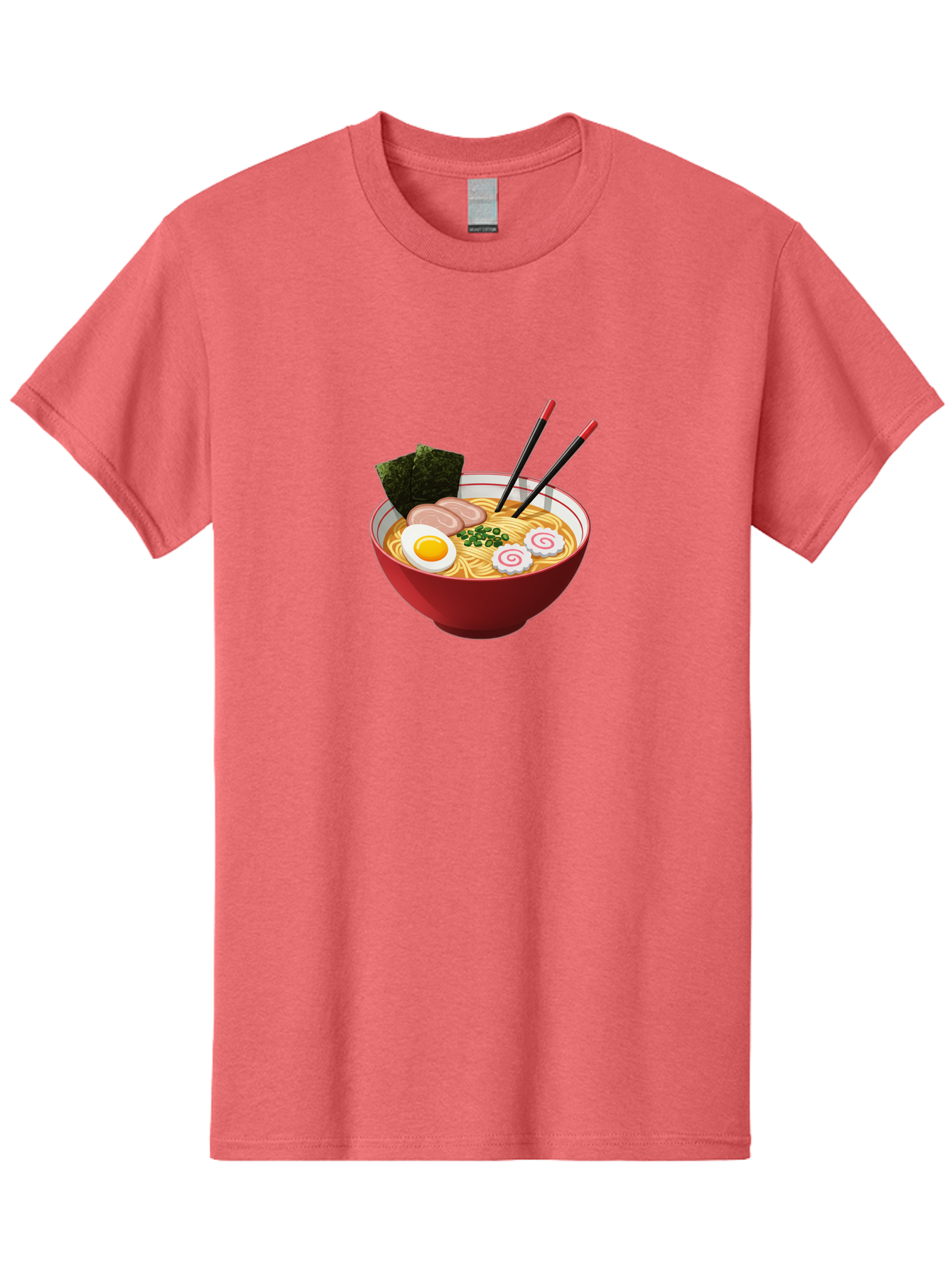 Ramen-6 Men'S Graphic Tee, 100% Cotton, Comfortable Casual Summer Wear, Machine Washable, Steaming Hot Ramen, Japanese Cuisine, Noodle Soup, Boiled Egg, Sliced Pork, Green Onions, Seaweed, Chopsticks, Savory Broth, Comforting Meal, Bab286