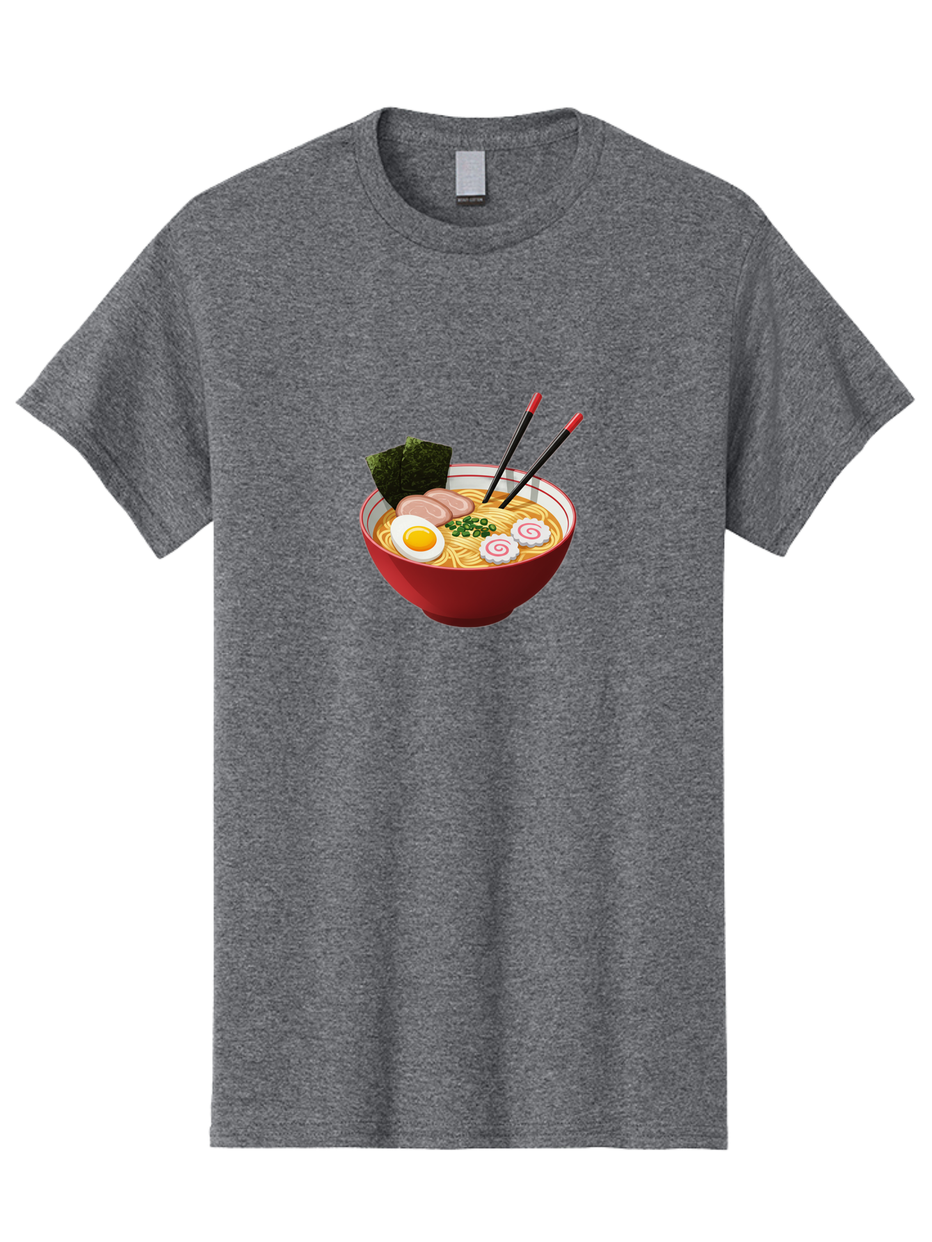 Ramen-6 Men'S Graphic Tee, 100% Cotton, Comfortable Casual Summer Wear, Machine Washable, Steaming Hot Ramen, Japanese Cuisine, Noodle Soup, Boiled Egg, Sliced Pork, Green Onions, Seaweed, Chopsticks, Savory Broth, Comforting Meal, Bab286
