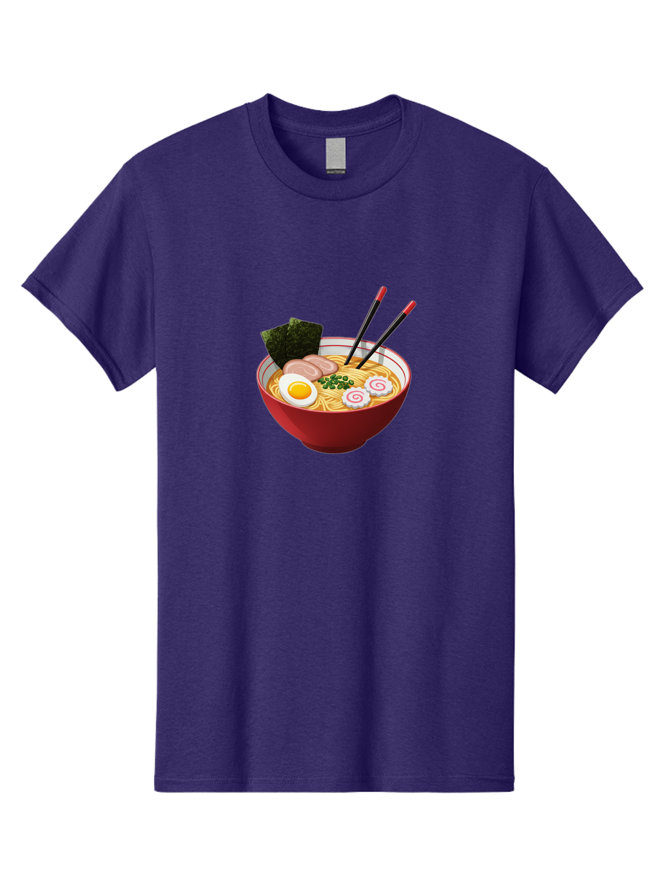 Ramen-6 Men'S Graphic Tee, 100% Cotton, Comfortable Casual Summer Wear, Machine Washable, Steaming Hot Ramen, Japanese Cuisine, Noodle Soup, Boiled Egg, Sliced Pork, Green Onions, Seaweed, Chopsticks, Savory Broth, Comforting Meal, Bab286