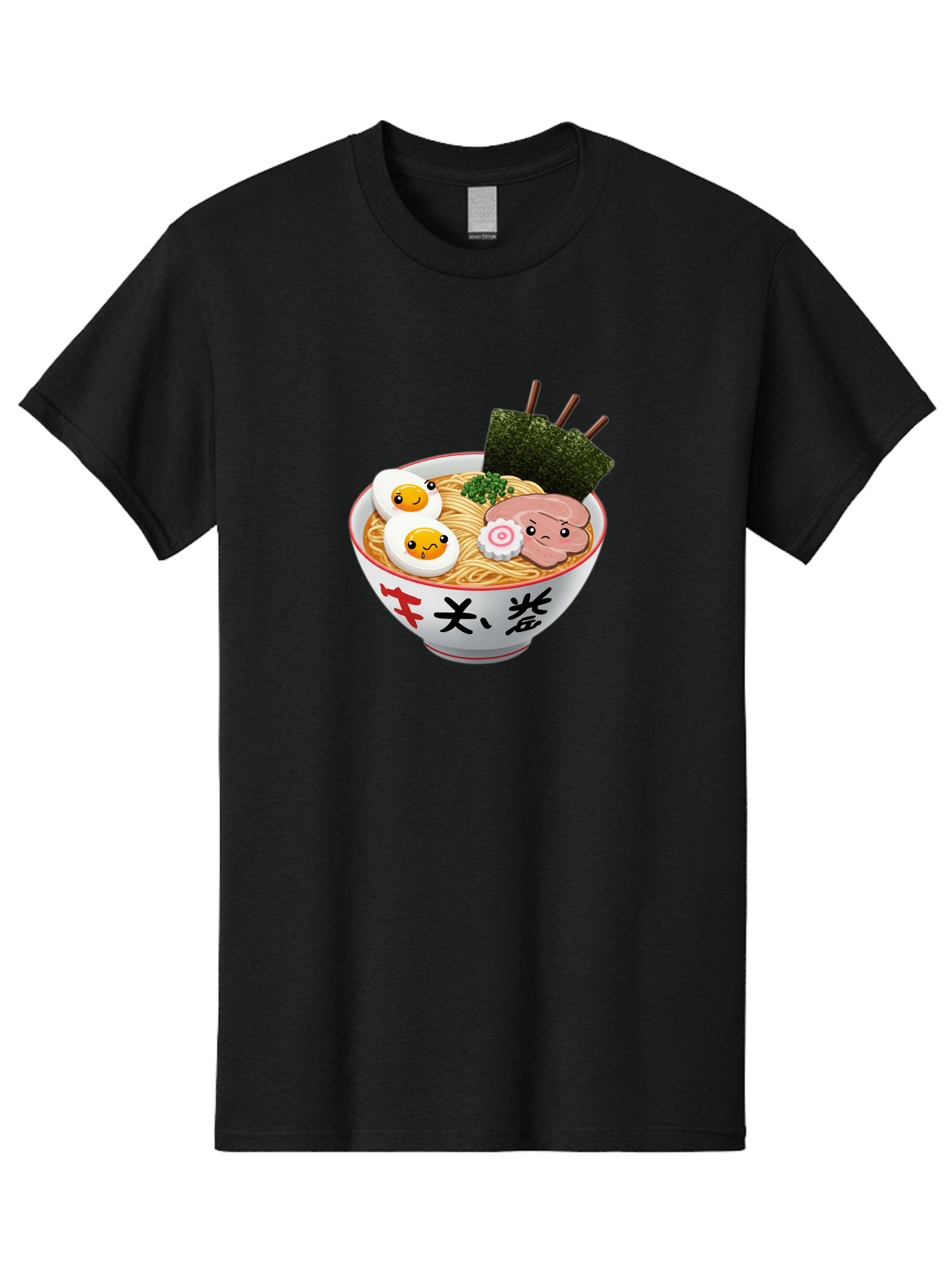 Ramen-7 Men'S Graphic Tee, 100% Cotton, Comfortable Casual Summer Wear, Machine Washable, Steaming Hot Ramen, Boiled Egg, Sliced Pork, Green Onions, Fish Cake, Seaweed, Asian Cuisine, Noodle Soup, Savory Flavors, Japanese Food Bab287