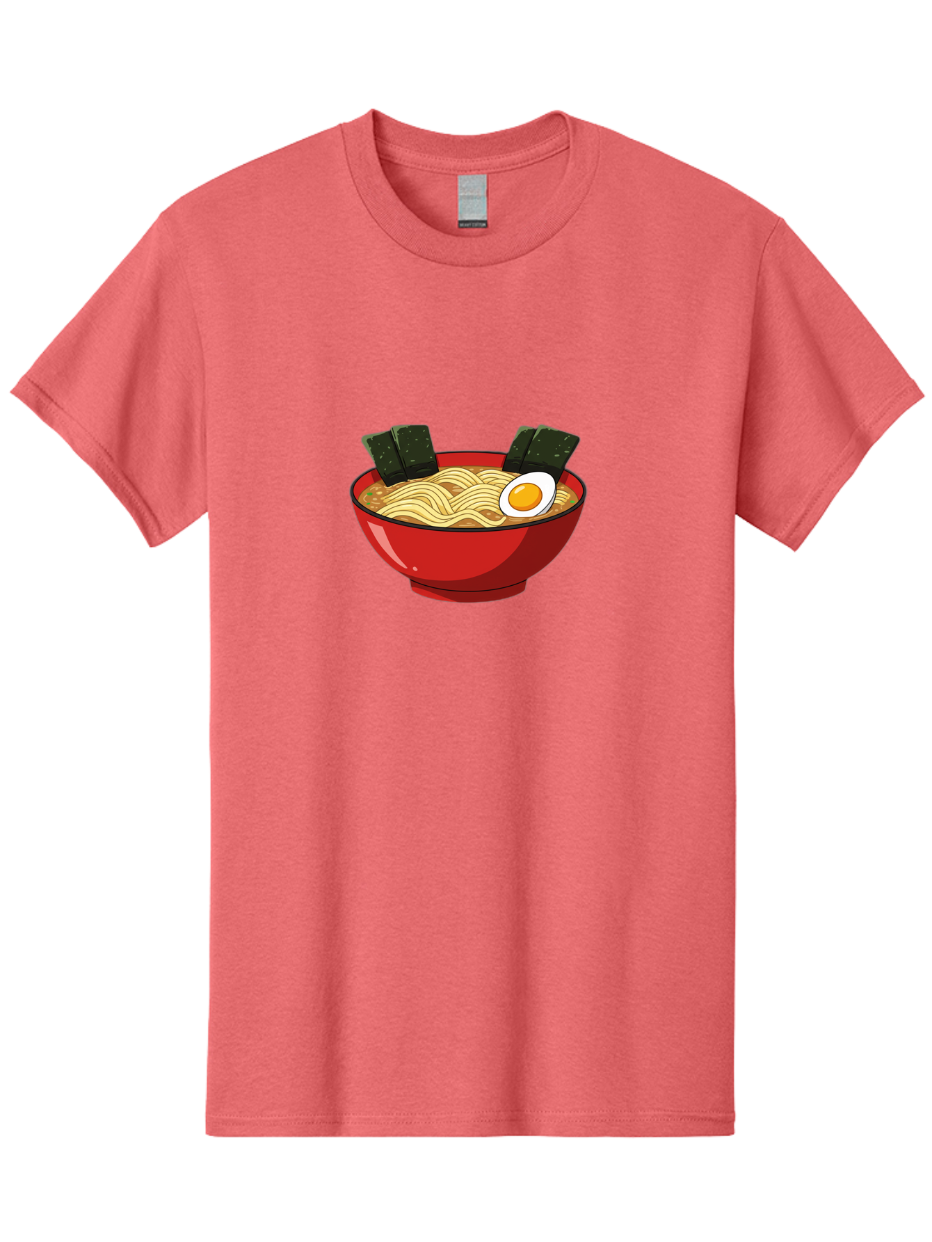 Ramen-9 Men'S Graphic Tee, 100% Cotton, Comfortable Casual Summer Wear, Machine Washable, Steaming Bowl Of Ramen, Savory Broth, Springy Noodles, Boiled Egg, Seaweed Strips, Japanese Cuisine, Comfort Food, Noodle Soup Bab289