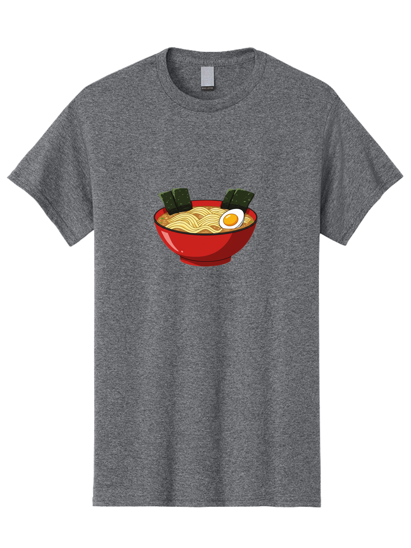 Ramen-9 Men'S Graphic Tee, 100% Cotton, Comfortable Casual Summer Wear, Machine Washable, Steaming Bowl Of Ramen, Savory Broth, Springy Noodles, Boiled Egg, Seaweed Strips, Japanese Cuisine, Comfort Food, Noodle Soup Bab289
