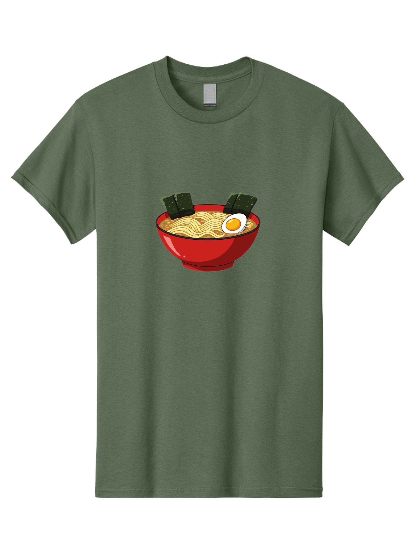 Ramen-9 Men'S Graphic Tee, 100% Cotton, Comfortable Casual Summer Wear, Machine Washable, Steaming Bowl Of Ramen, Savory Broth, Springy Noodles, Boiled Egg, Seaweed Strips, Japanese Cuisine, Comfort Food, Noodle Soup Bab289
