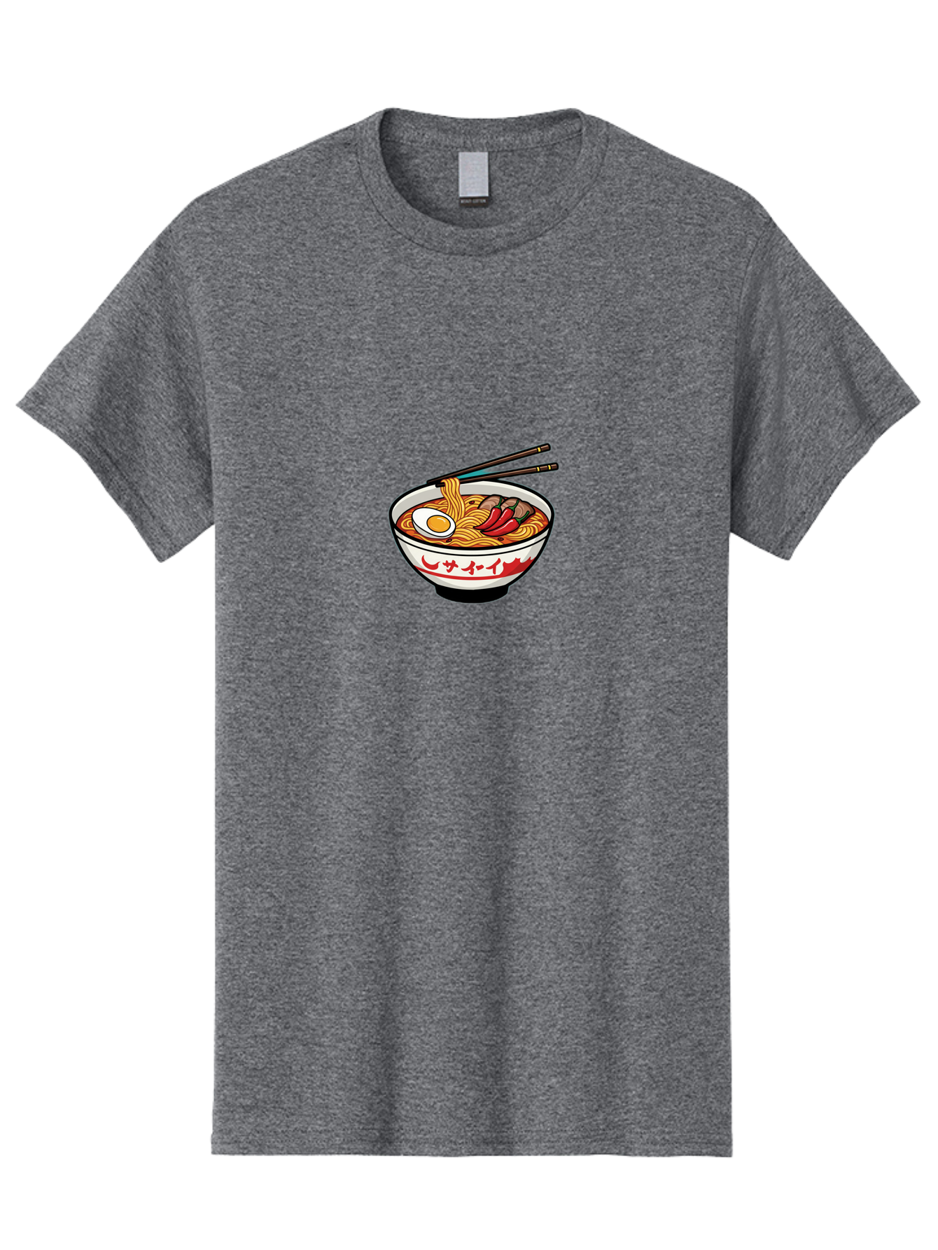 Ramen-Bowl-9 Men'S Graphic Tee, 100% Cotton, Comfortable Casual Summer Wear, Machine Washable, Bowl Of Ramen, Japanese Noodle Soup, Spicy Food, Hot Meal, Savory Dish, Noodle Bowl, Steaming Hot, Egg, Meat, Chili Peppers, Asian Cuisine, Bab299