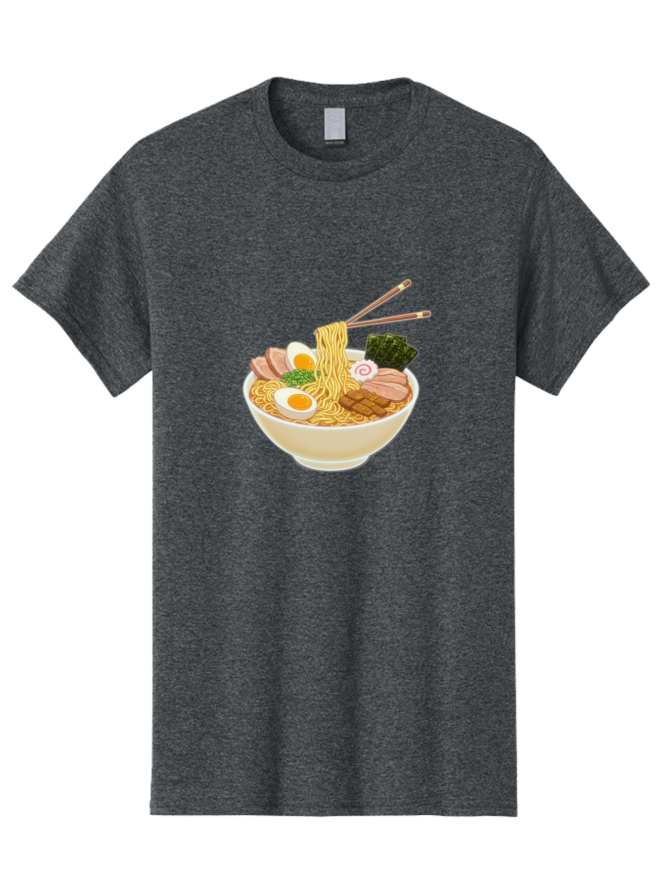 Ramen-Noodle-1 Men'S Graphic Tee, 100% Cotton, Comfortable Casual Summer Wear, Machine Washable, Delicious Ramen, Steaming Hot Noodles, Savory Pork Slices, Boiled Egg, Seaweed, Chopsticks, Japanese Cuisine, Noodle Soup, Comfort Food, Bab302