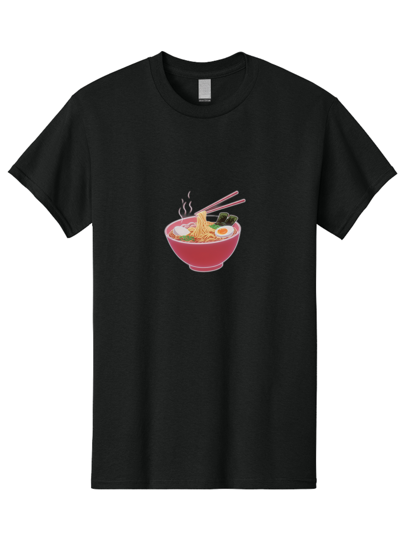 Ramen-Noodles-4 Men'S Graphic Tee, 100% Cotton, Comfortable Casual Summer Wear, Machine Washable, Steaming Hot Ramen, Bowl Of Noodles, Sliced Boiled Egg, Seaweed, Savory Toppings, Asian Cuisine, Comfort Food, Delicious Meal, Bab312