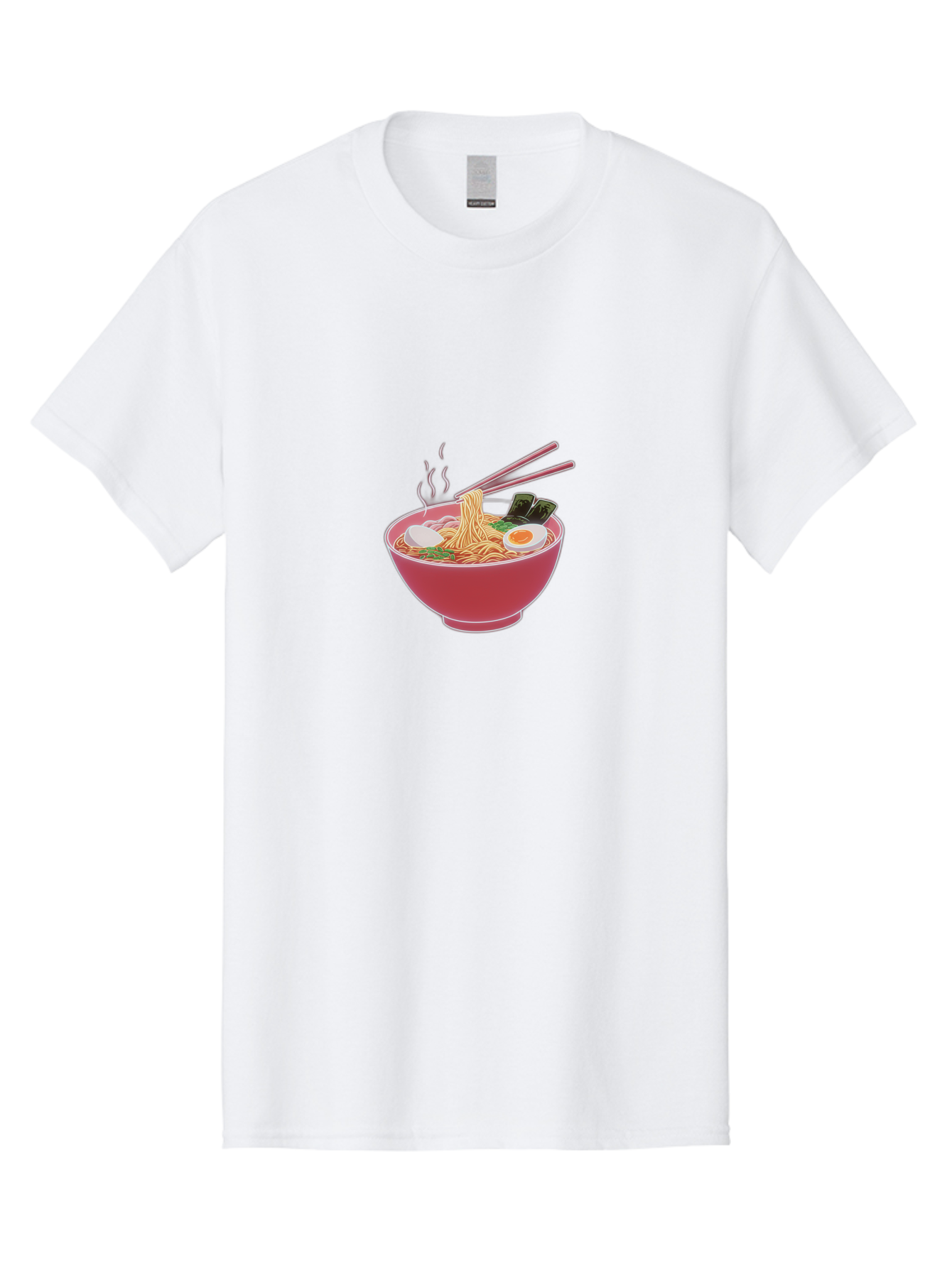 Ramen-Noodles-4 Men'S Graphic Tee, 100% Cotton, Comfortable Casual Summer Wear, Machine Washable, Steaming Hot Ramen, Bowl Of Noodles, Sliced Boiled Egg, Seaweed, Savory Toppings, Asian Cuisine, Comfort Food, Delicious Meal, Bab312