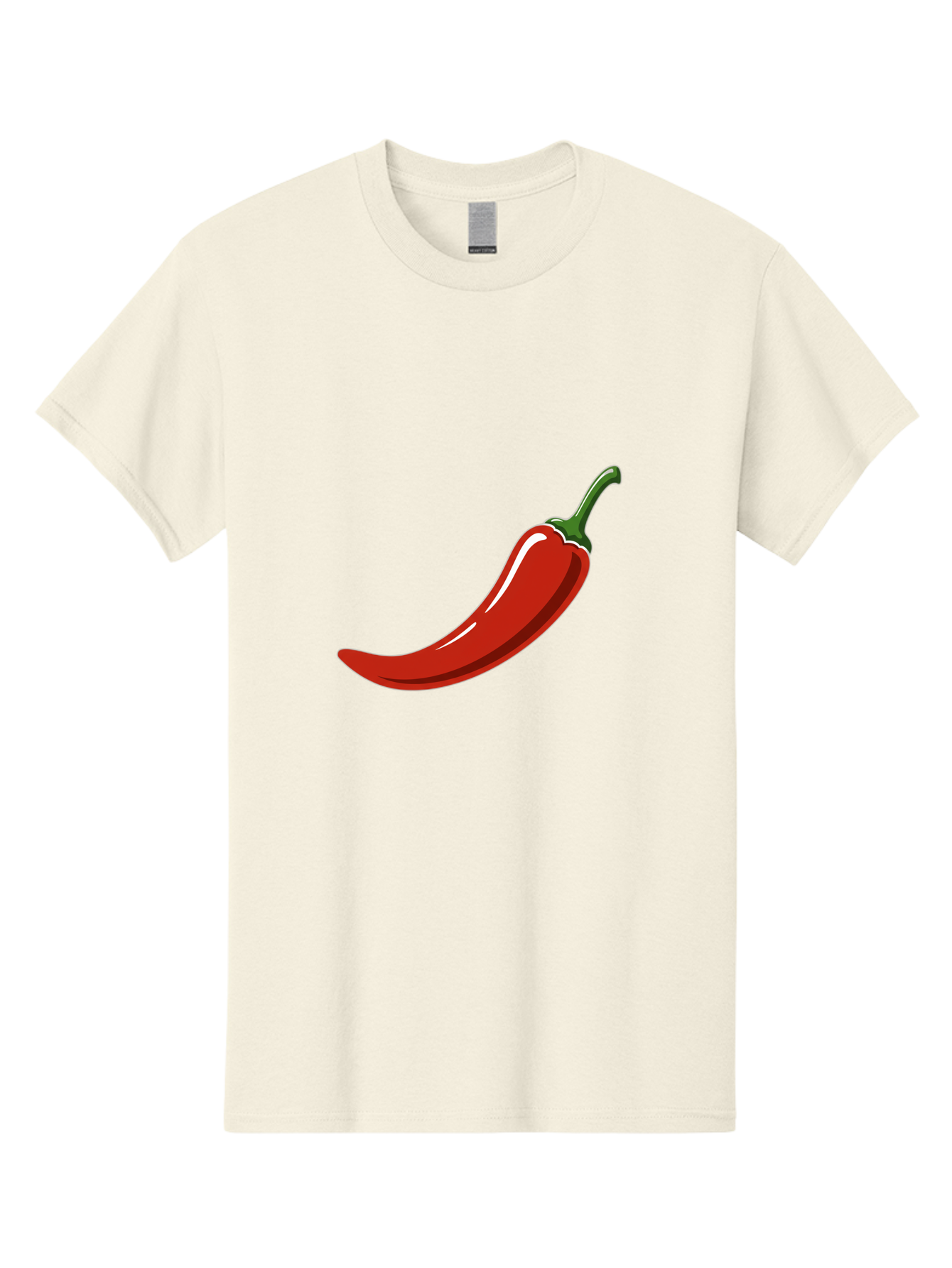 Red-Chili-Pepper Men'S Graphic Tee, 100% Cotton, Comfortable Casual Summer Wear, Machine Washable, Red Chili Pepper, Spicy Ingredient, Hot Pepper, Glossy Texture, Vibrant Red Color, Culinary Spice, Chili Pepper Icon Bab324