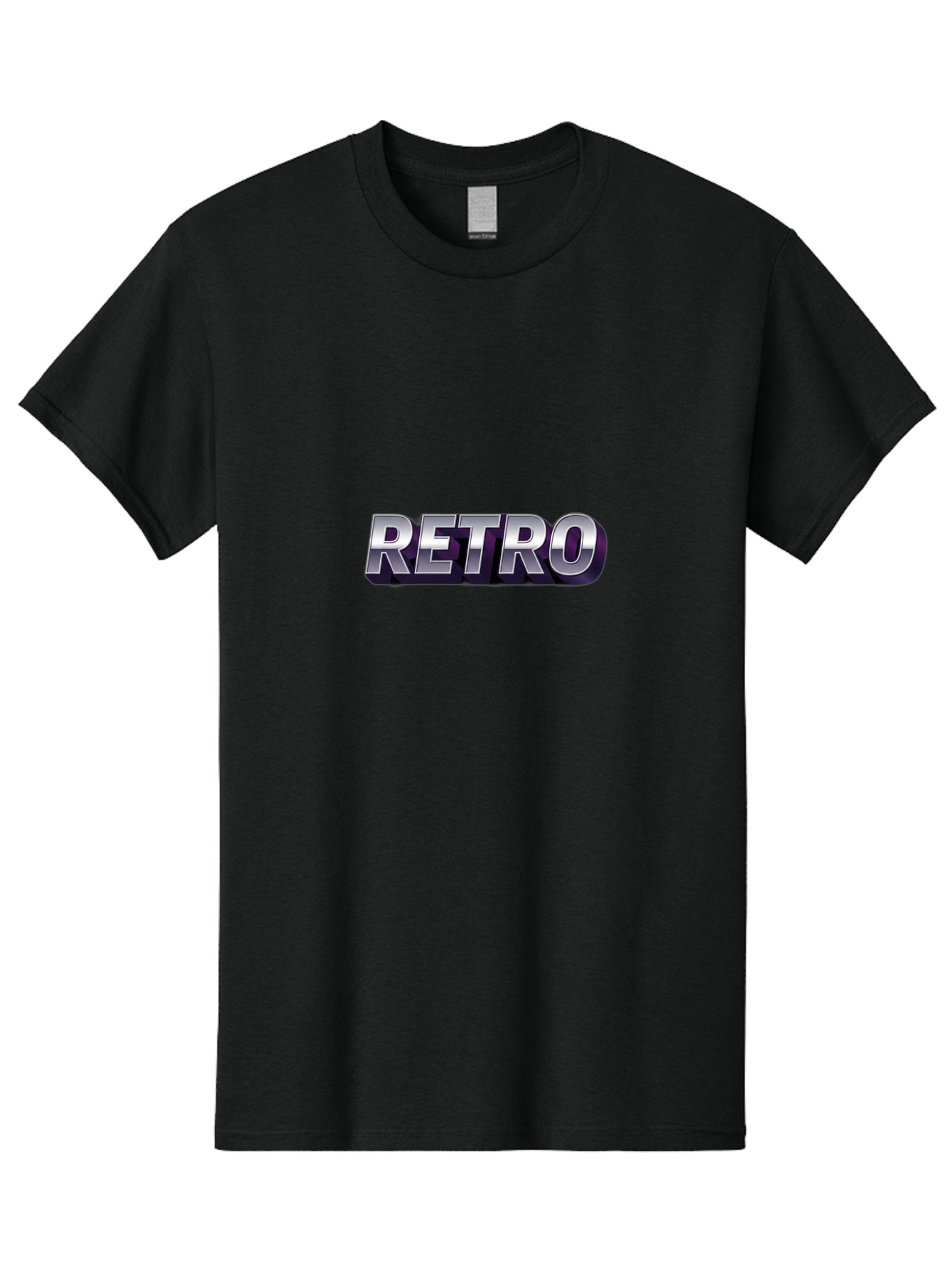 Retro Men'S Graphic Tee, 100% Cotton, Comfortable Casual Summer Wear, Machine Washable, Retro Style, Vintage Aesthetic, Metallic Text, Nostalgic Feel, Classic Design, Bold Typography, Chrome Effect, Retro Vibes Bab338