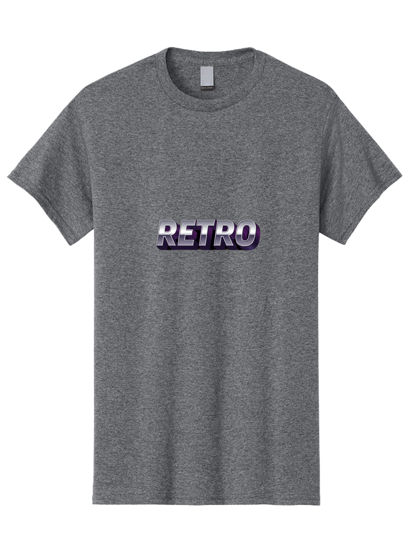 Retro Men'S Graphic Tee, 100% Cotton, Comfortable Casual Summer Wear, Machine Washable, Retro Style, Vintage Aesthetic, Metallic Text, Nostalgic Feel, Classic Design, Bold Typography, Chrome Effect, Retro Vibes Bab338