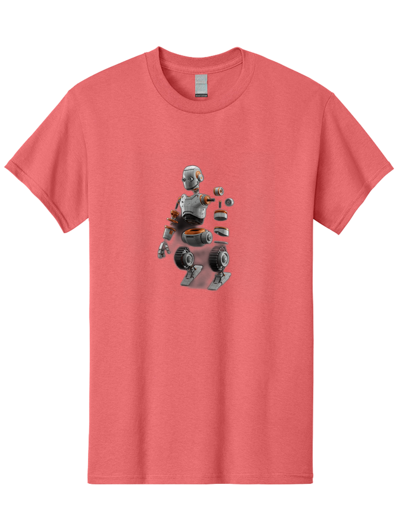 Robot-2 Men'S Graphic Tee, 100% Cotton, Comfortable Casual Summer Wear, Machine Washable, Robot Parts, Disassembled Robot, Robotic Limbs, Mechanical Components, Artificial Intelligence, Robot Design, Futuristic Technology, Robotic Engineering, Bab342