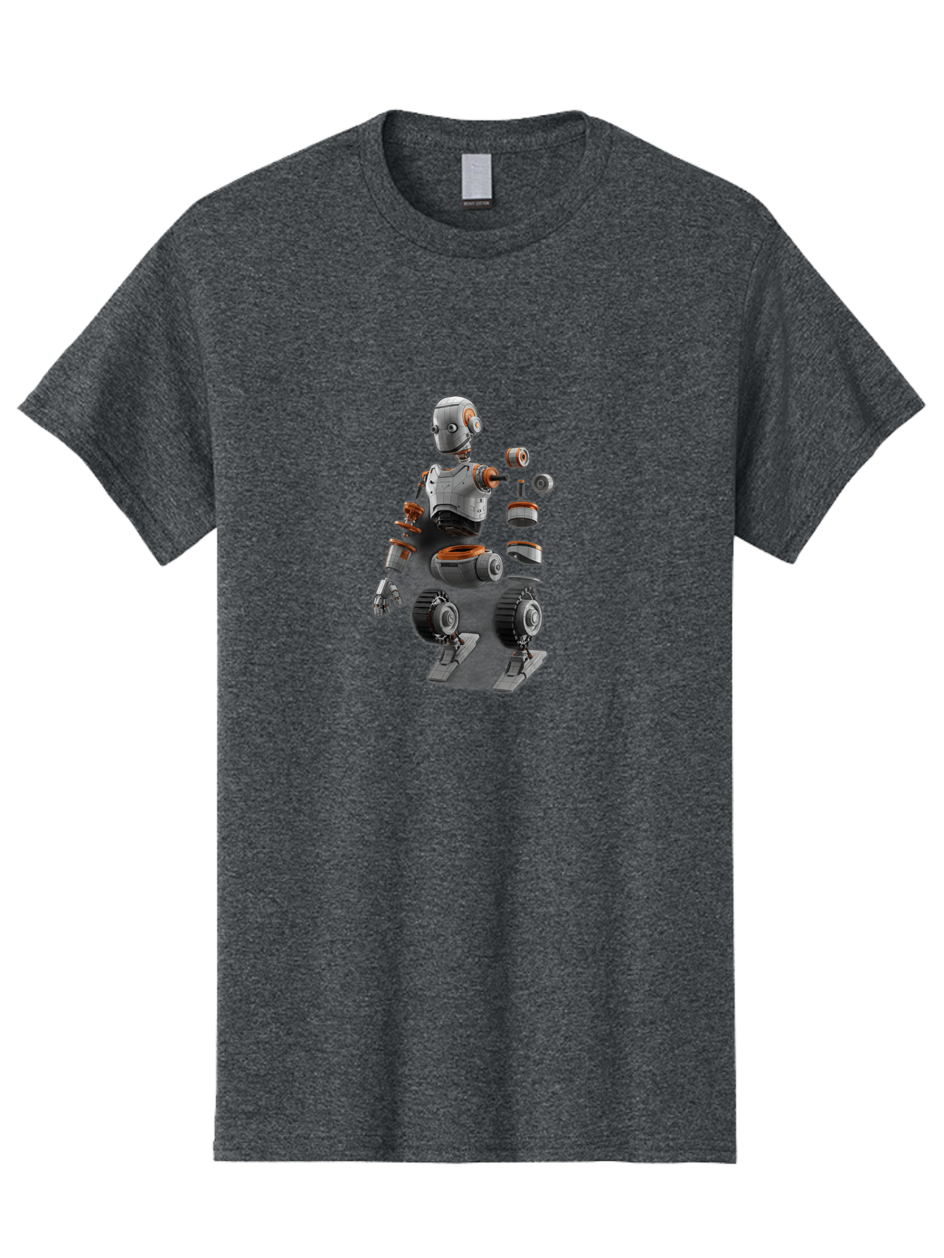 Robot-2 Men'S Graphic Tee, 100% Cotton, Comfortable Casual Summer Wear, Machine Washable, Robot Parts, Disassembled Robot, Robotic Limbs, Mechanical Components, Artificial Intelligence, Robot Design, Futuristic Technology, Robotic Engineering, Bab342