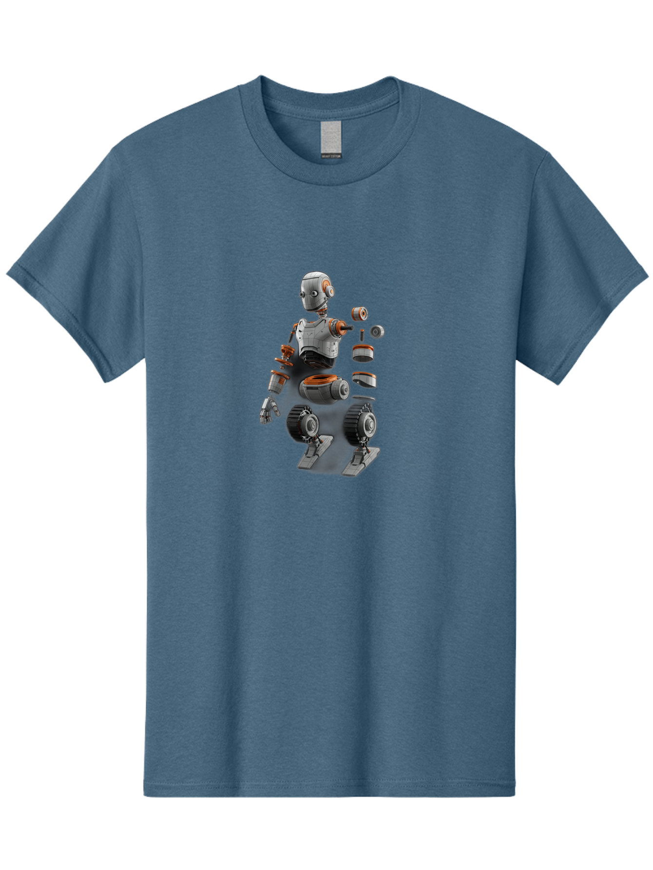 Robot-2 Men'S Graphic Tee, 100% Cotton, Comfortable Casual Summer Wear, Machine Washable, Robot Parts, Disassembled Robot, Robotic Limbs, Mechanical Components, Artificial Intelligence, Robot Design, Futuristic Technology, Robotic Engineering, Bab342