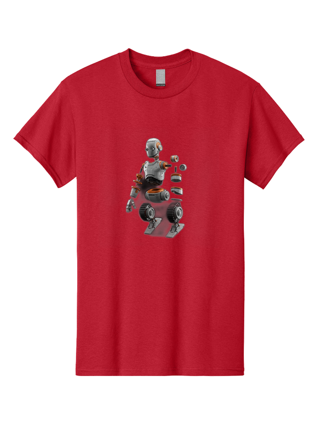 Robot-2 Men'S Graphic Tee, 100% Cotton, Comfortable Casual Summer Wear, Machine Washable, Robot Parts, Disassembled Robot, Robotic Limbs, Mechanical Components, Artificial Intelligence, Robot Design, Futuristic Technology, Robotic Engineering, Bab342