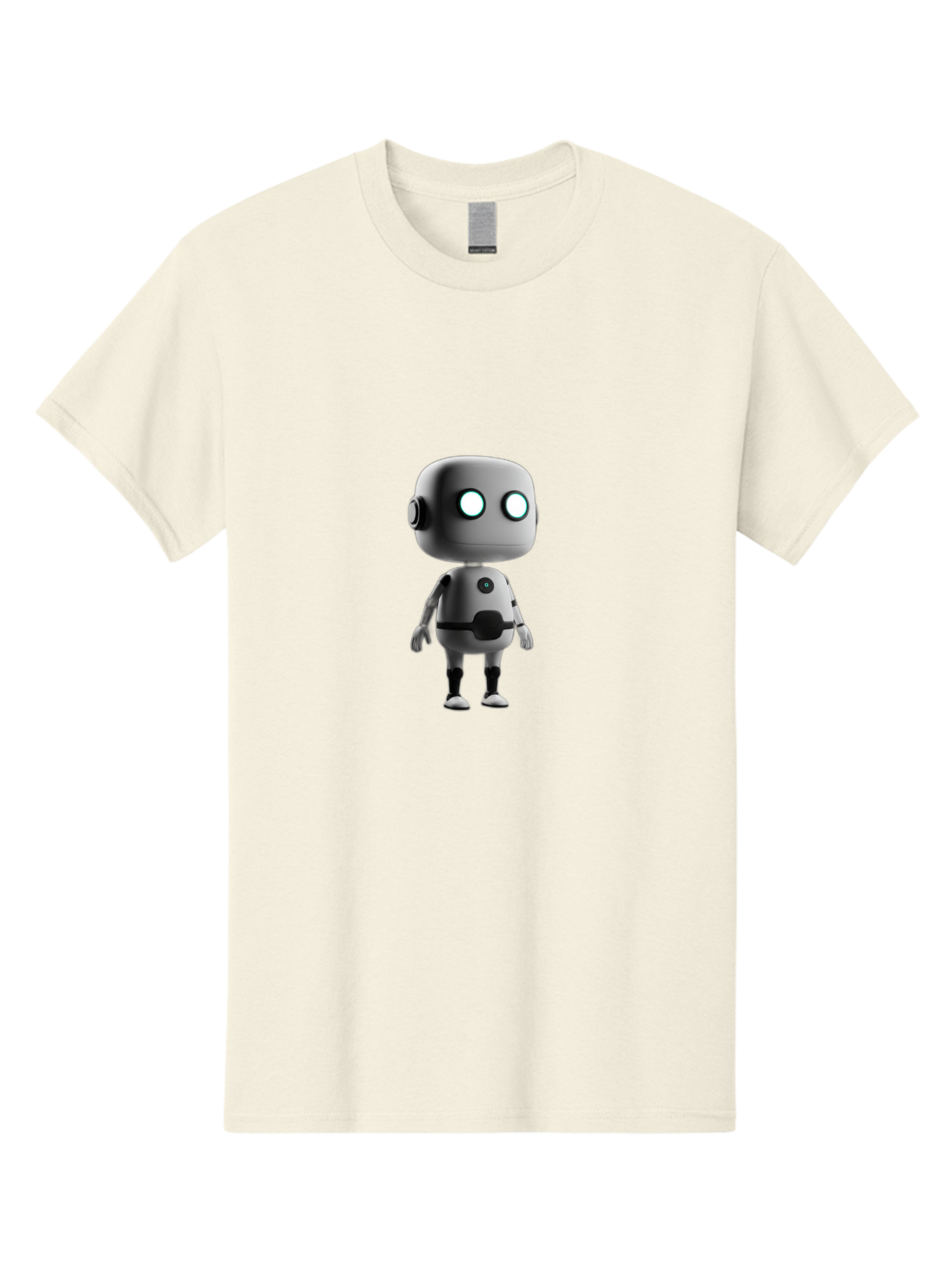 Robot-4 Men'S Graphic Tee, 100% Cotton, Comfortable Casual Summer Wear, Machine Washable, 3D Robot, Artificial Intelligence, Futuristic Design, Metallic Robot Body, Round Head, Glowing Eyes, Mechanical Limbs, Robot Character Model, Bab344