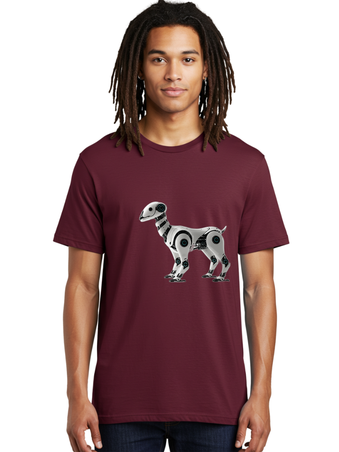 Robot-Dog Men'S Graphic Tee, 100% Cotton, Comfortable Casual Summer Wear, Machine Washable, Robotic Canine, Futuristic Design, Mechanical Pet, Artificial Intelligence, Tech-Savvy, Robotic Limbs, Modern Innovation, Cybernetic Creature, Bab349