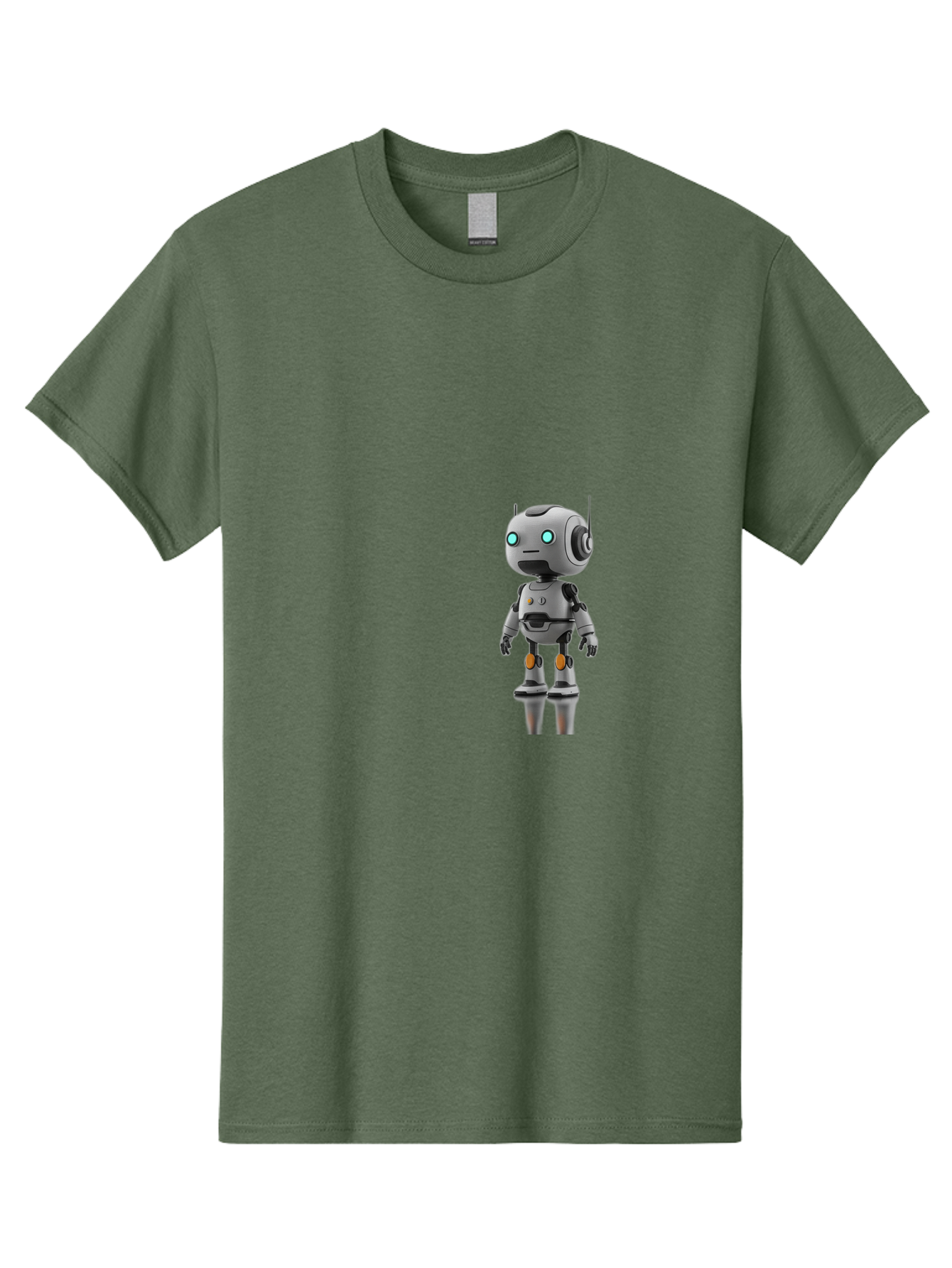 Robot Men'S Graphic Tee, 100% Cotton, Comfortable Casual Summer Wear, Machine Washable, Gray Robot, Artificial Intelligence, Futuristic Design, Robotic Technology, Mechanical Body, Glowing Blue Eyes, Robotic Head, Futuristic Character Bab361
