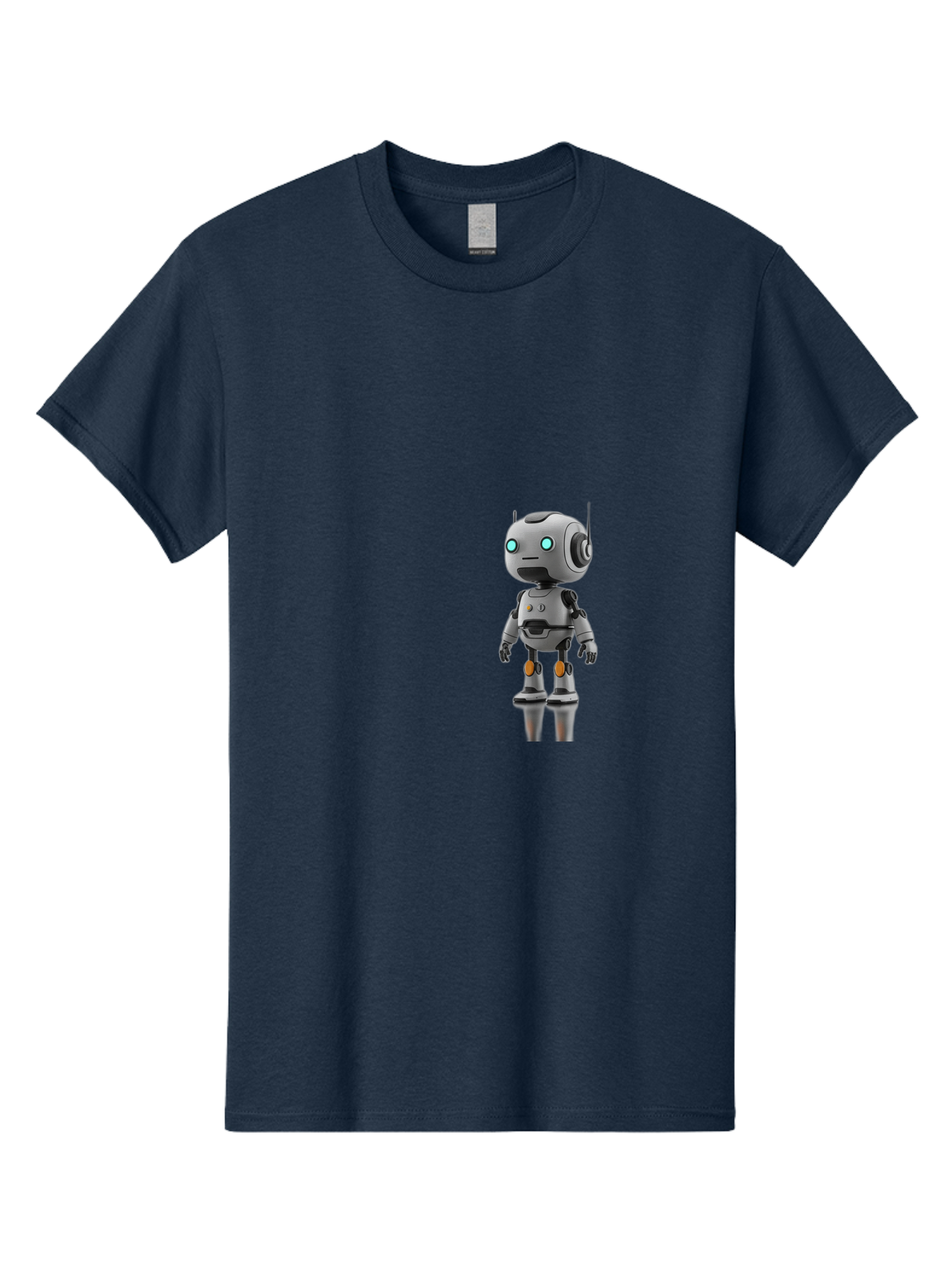 Robot Men'S Graphic Tee, 100% Cotton, Comfortable Casual Summer Wear, Machine Washable, Gray Robot, Artificial Intelligence, Futuristic Design, Robotic Technology, Mechanical Body, Glowing Blue Eyes, Robotic Head, Futuristic Character Bab361