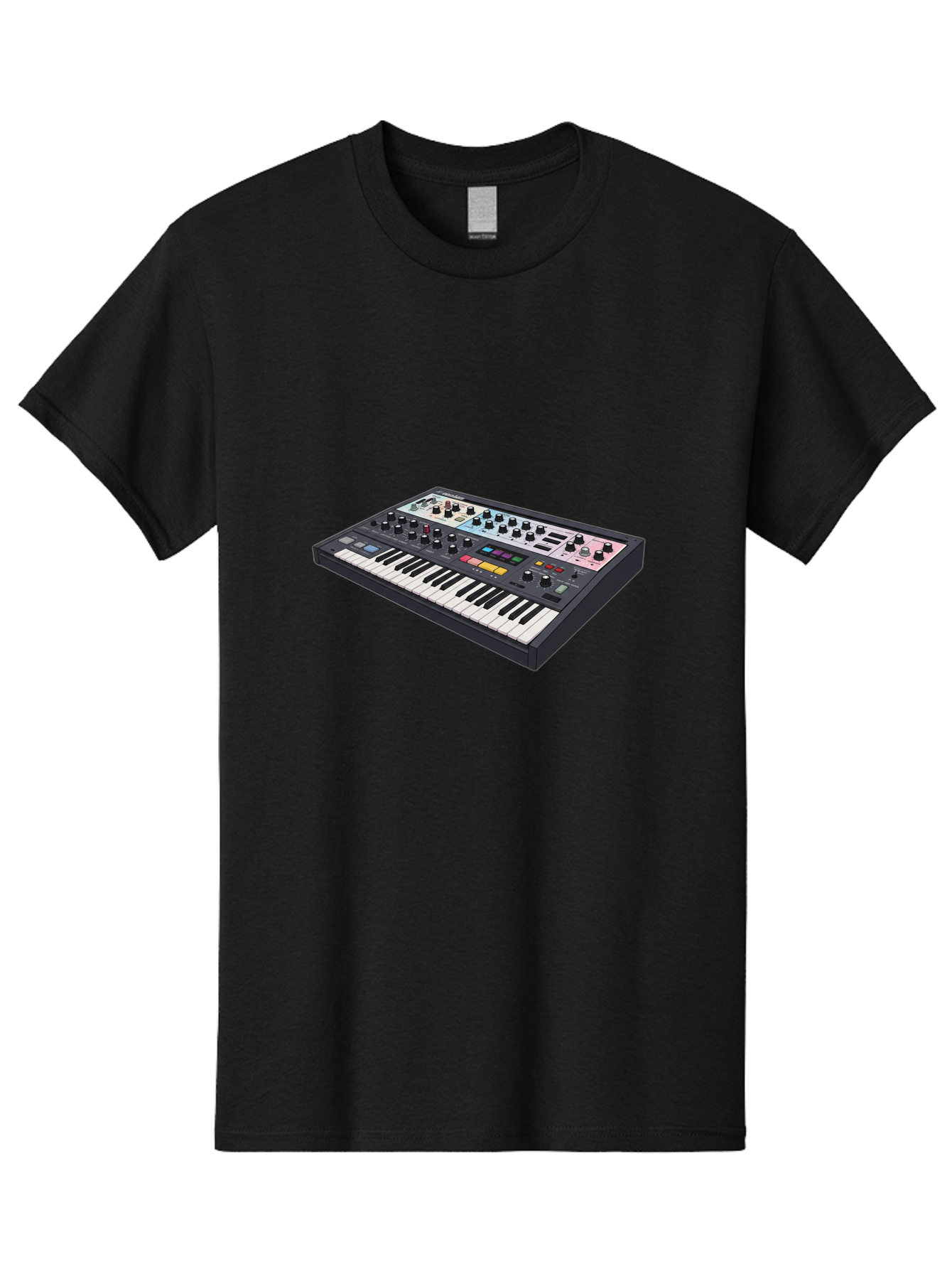 Roland-Jupiter-8 Men'S Graphic Tee, 100% Cotton, Comfortable Casual Summer Wear, Machine Washable, Music Synthesizer, Electronic Keyboard, Midi Controller, Sound Editing, Music Production, Audio Equipment, Musical Instrument, Korg Synthesizer, Bab362