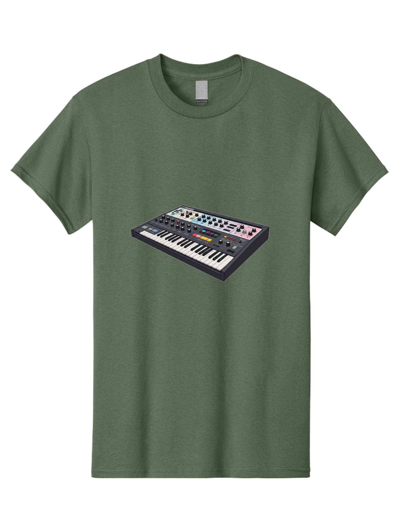 Roland-Jupiter-8 Men'S Graphic Tee, 100% Cotton, Comfortable Casual Summer Wear, Machine Washable, Music Synthesizer, Electronic Keyboard, Midi Controller, Sound Editing, Music Production, Audio Equipment, Musical Instrument, Korg Synthesizer, Bab362