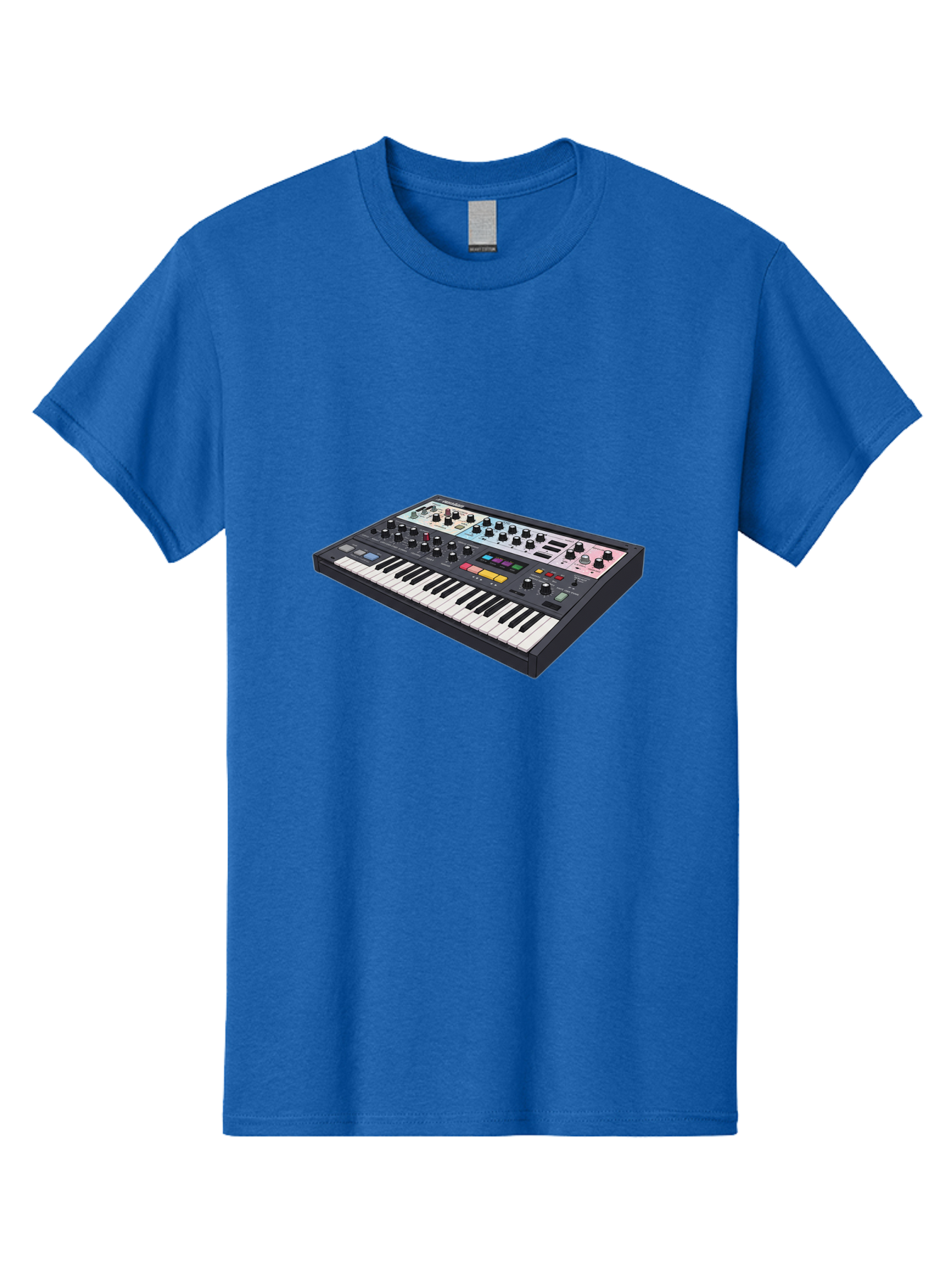 Roland-Jupiter-8 Men'S Graphic Tee, 100% Cotton, Comfortable Casual Summer Wear, Machine Washable, Music Synthesizer, Electronic Keyboard, Midi Controller, Sound Editing, Music Production, Audio Equipment, Musical Instrument, Korg Synthesizer, Bab362