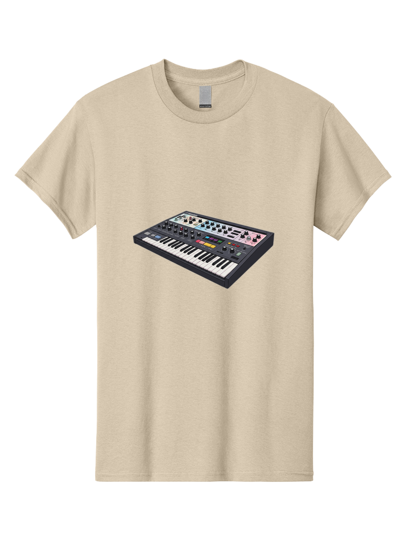 Roland-Jupiter-8 Men'S Graphic Tee, 100% Cotton, Comfortable Casual Summer Wear, Machine Washable, Music Synthesizer, Electronic Keyboard, Midi Controller, Sound Editing, Music Production, Audio Equipment, Musical Instrument, Korg Synthesizer, Bab362